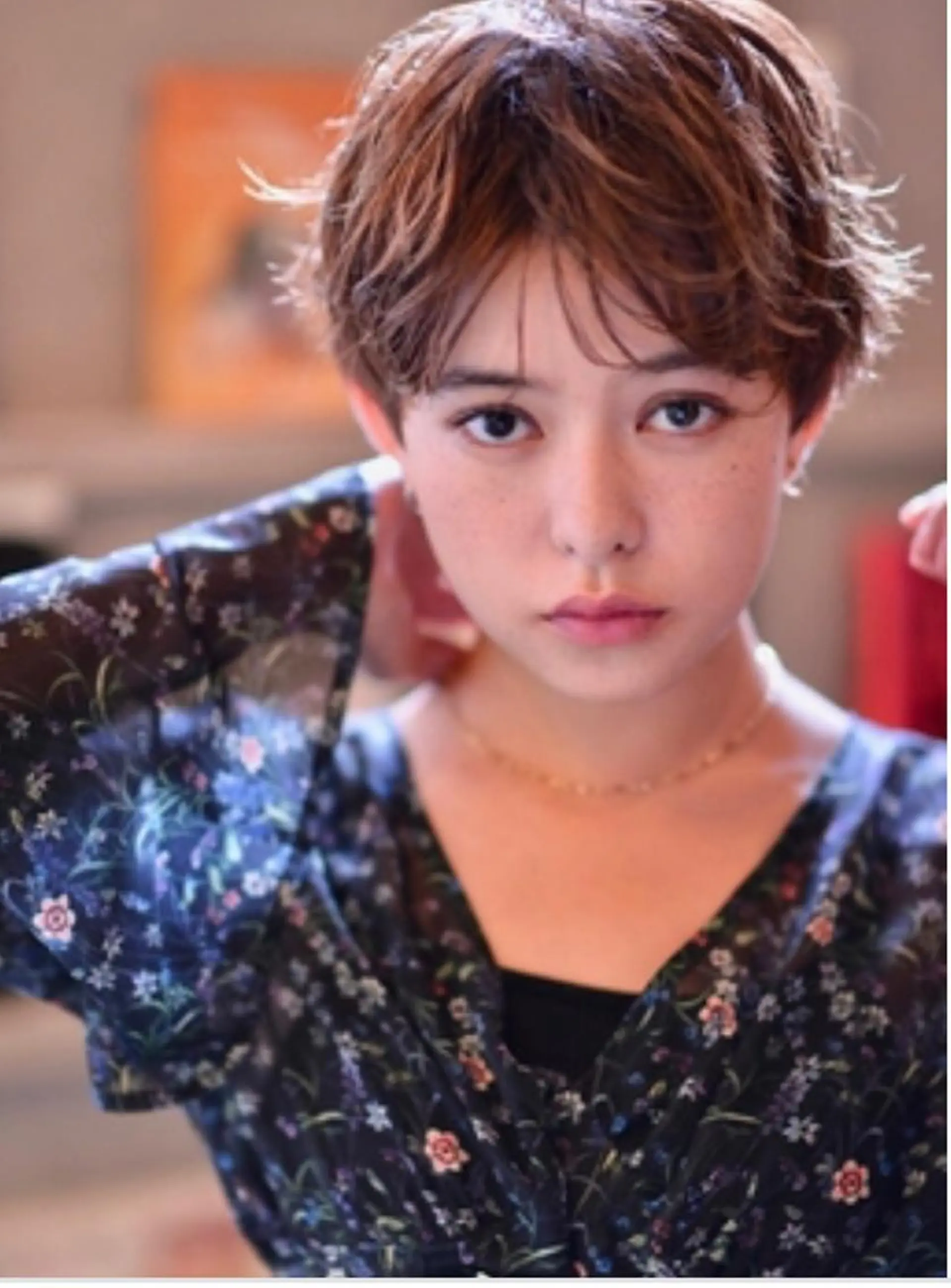 ショート カラー パーマ RUKA 美容院×ネイリストのヘアスタイル