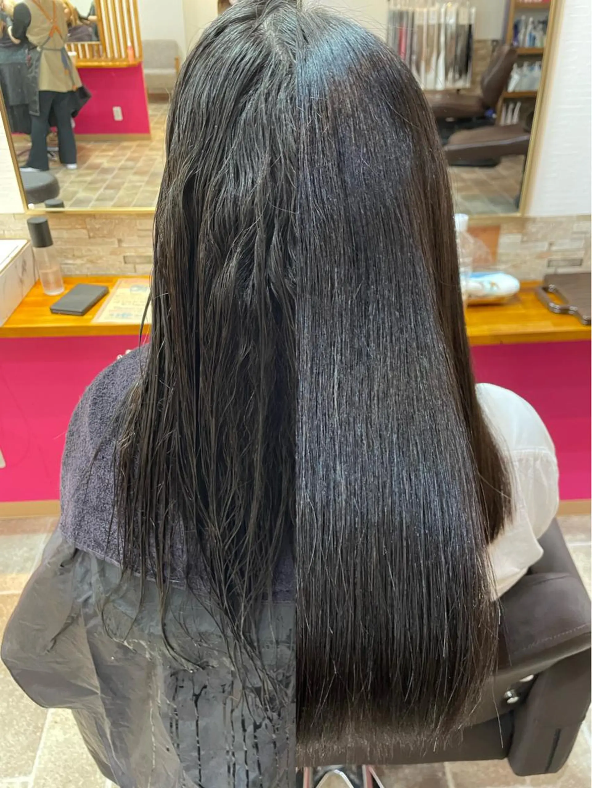 ロング パーマ ストレートパーマ カット 縮毛矯正 トリートメント YUI/ ブリーチカラー🌷のヘアスタイル