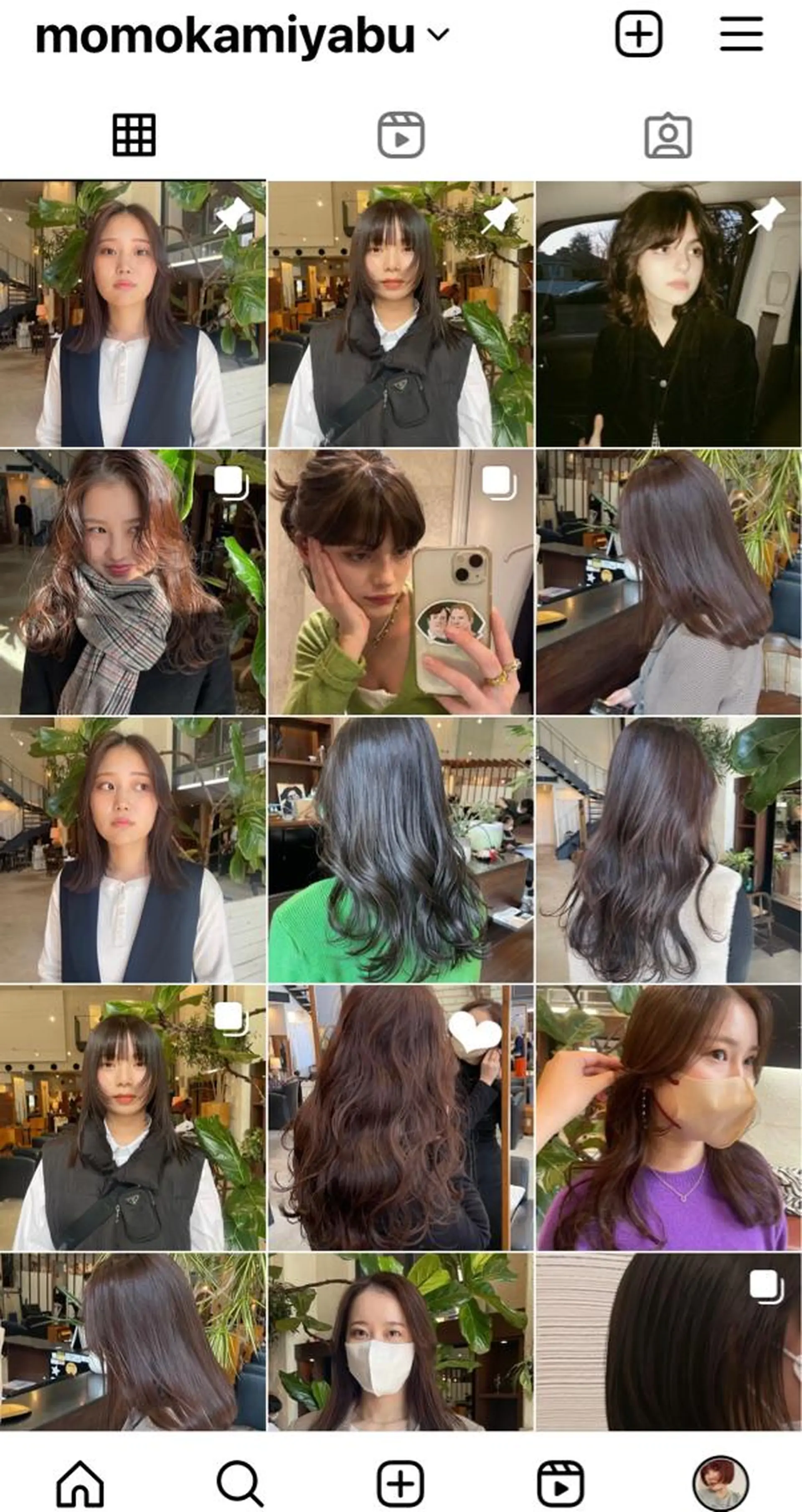 セミロング 顔まわりレイヤー 顔周りカット レイヤーカット viviAiles所属・miyabu momokaのマツエク・マツパデザイン