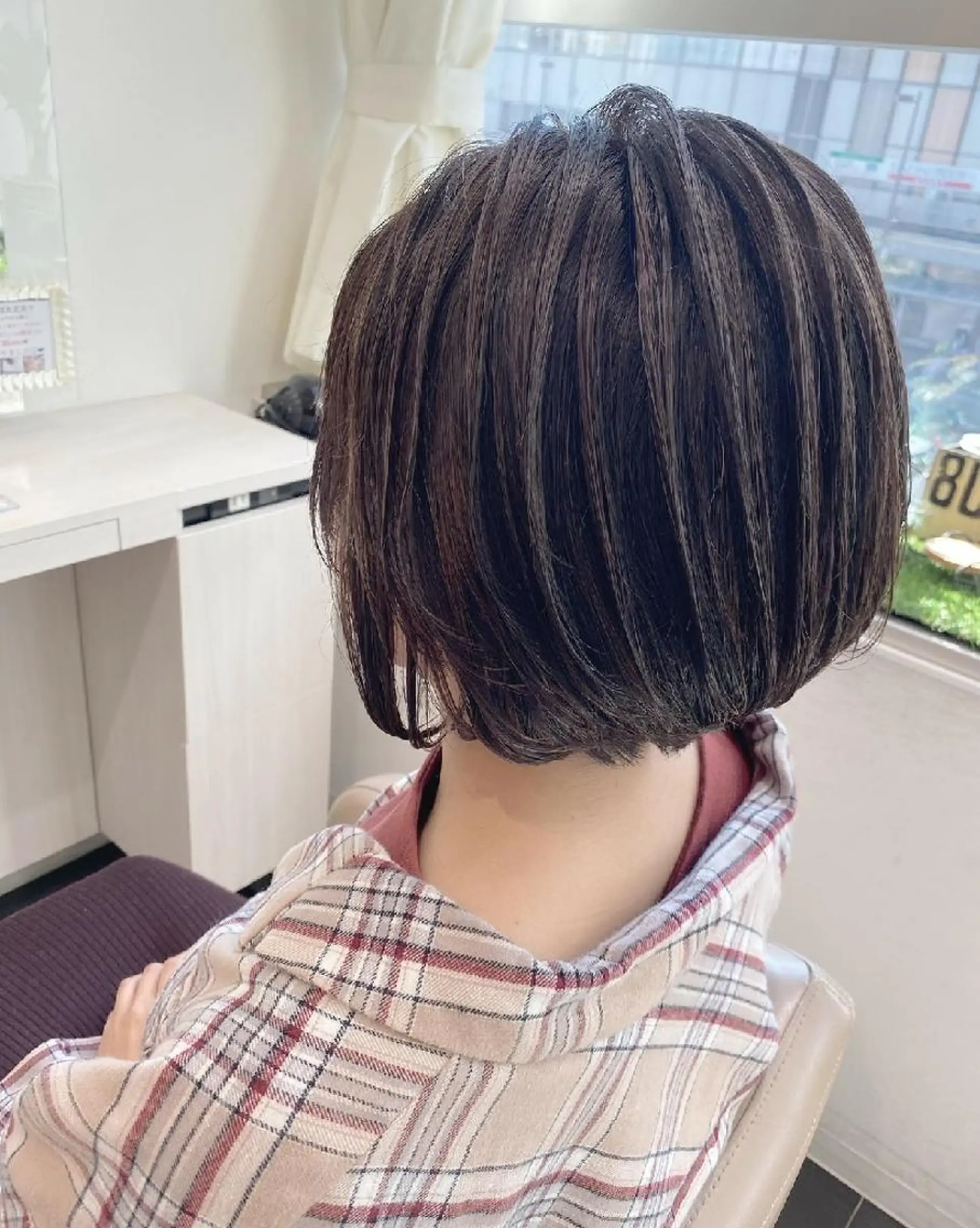 ショート カラー ショートボブ ハイライトカラー ボブ ハイライト ショートヘア ヘアカラー ＡＳＨ大宮/ブリーチ 髪質改善/カラーのヘアスタイル