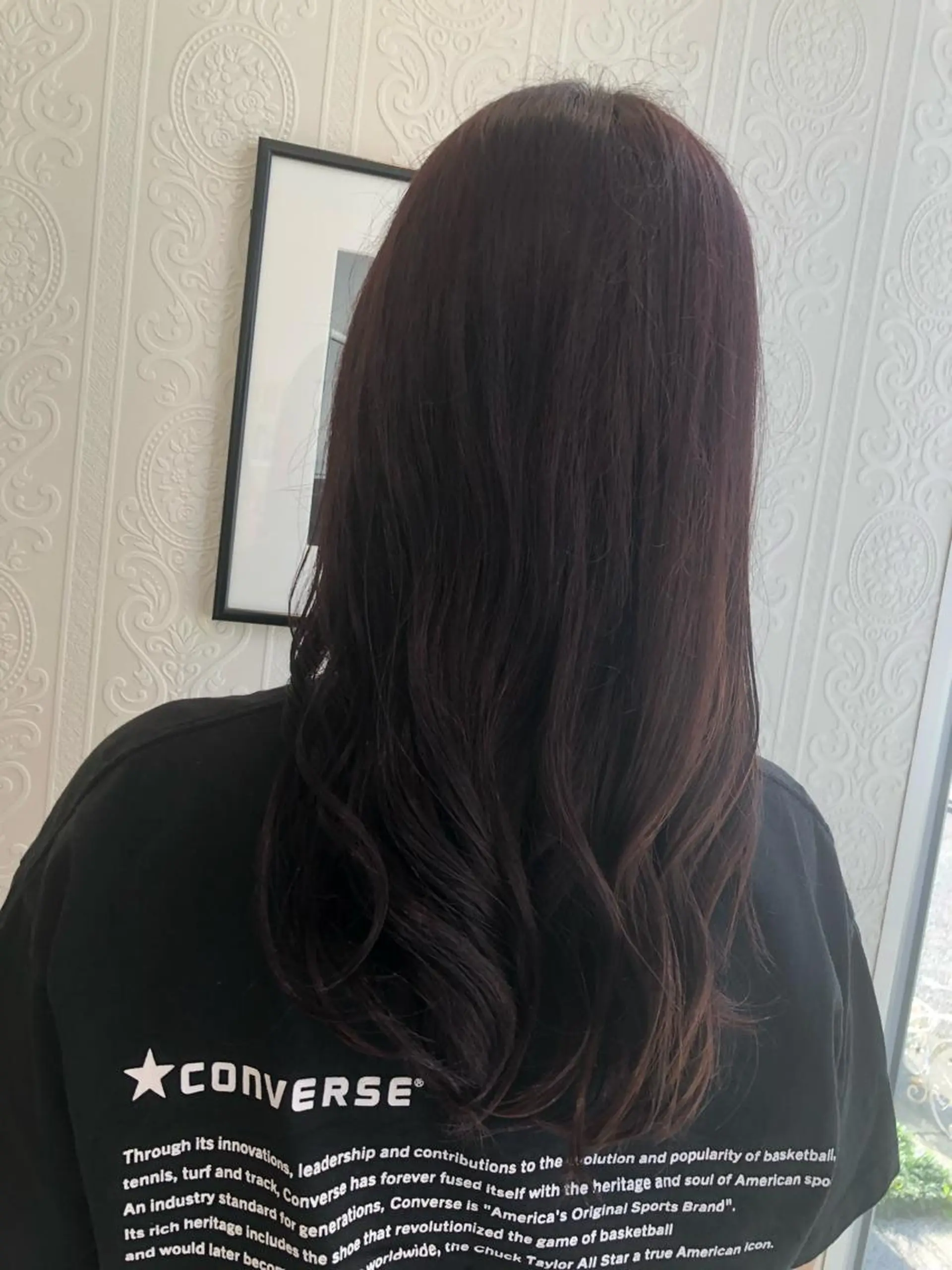 セミロング カラー パープルカラー 🍀富久 永梨🧸のヘアスタイル