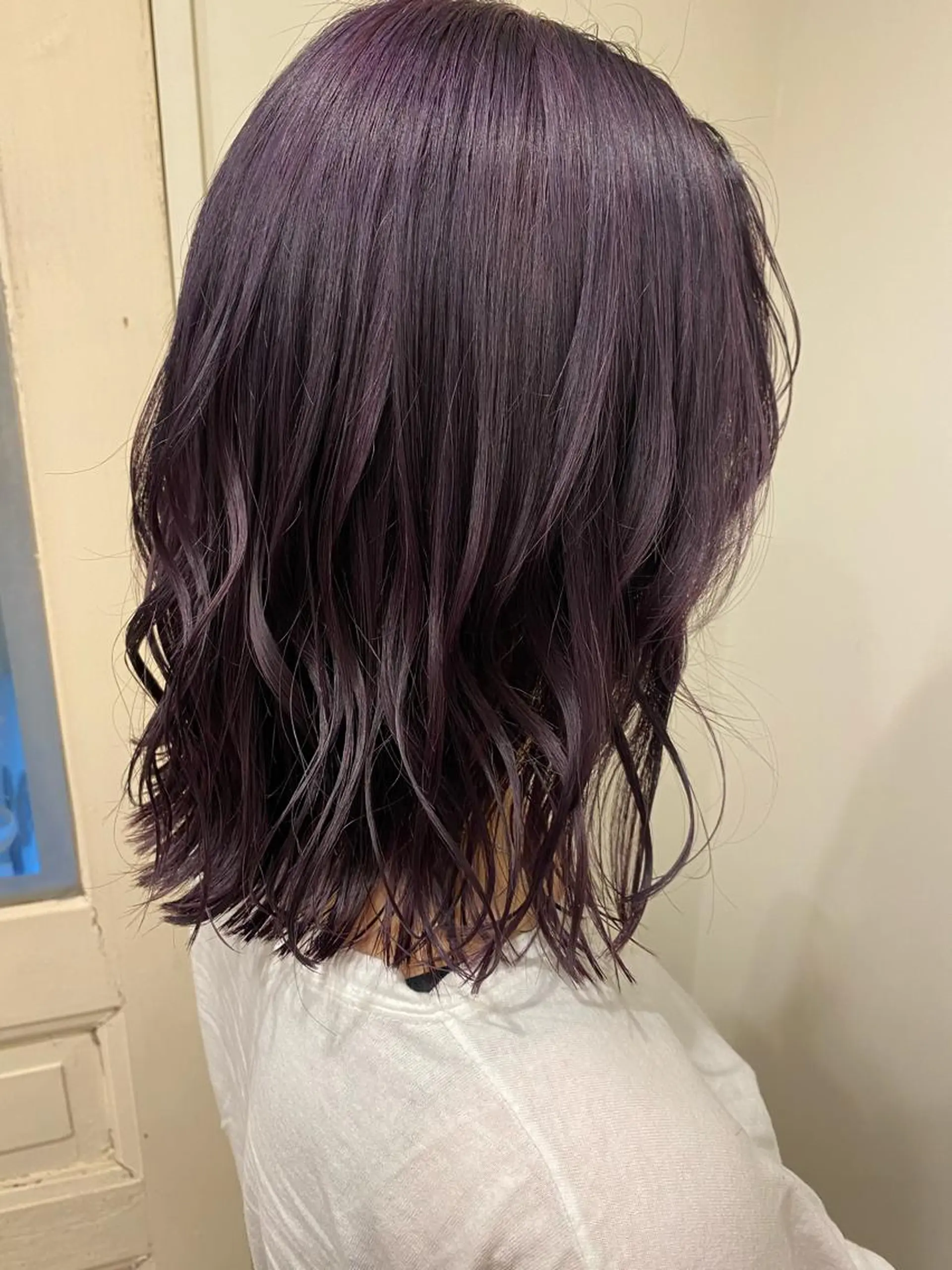 ミディアム カラー ブルーカラー ブルーラベンダー ラベンダーカラー 藤井マドカ ✂︎のヘアスタイル