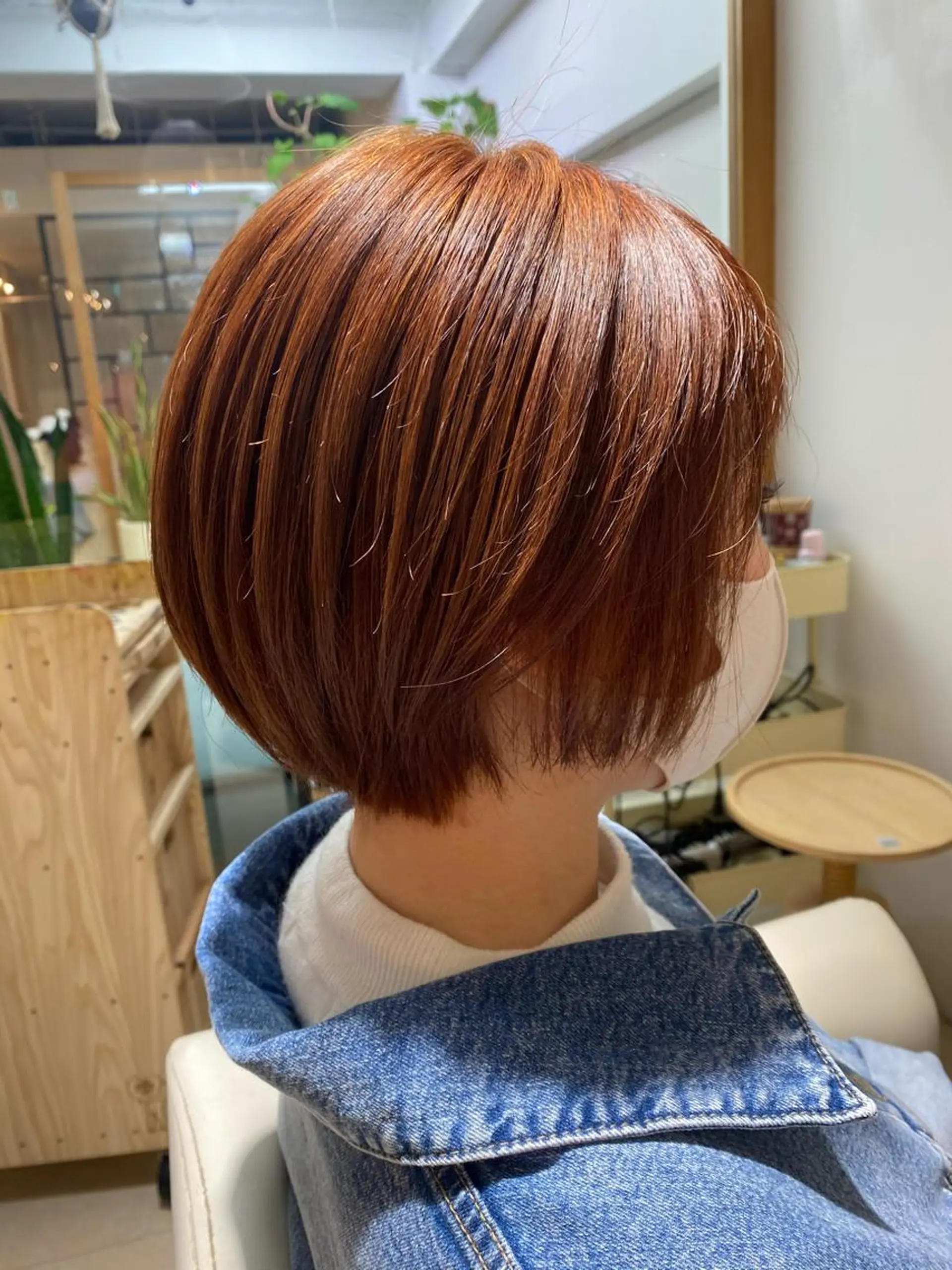 ショート カラー オレンジ 安永 涼のヘアスタイル