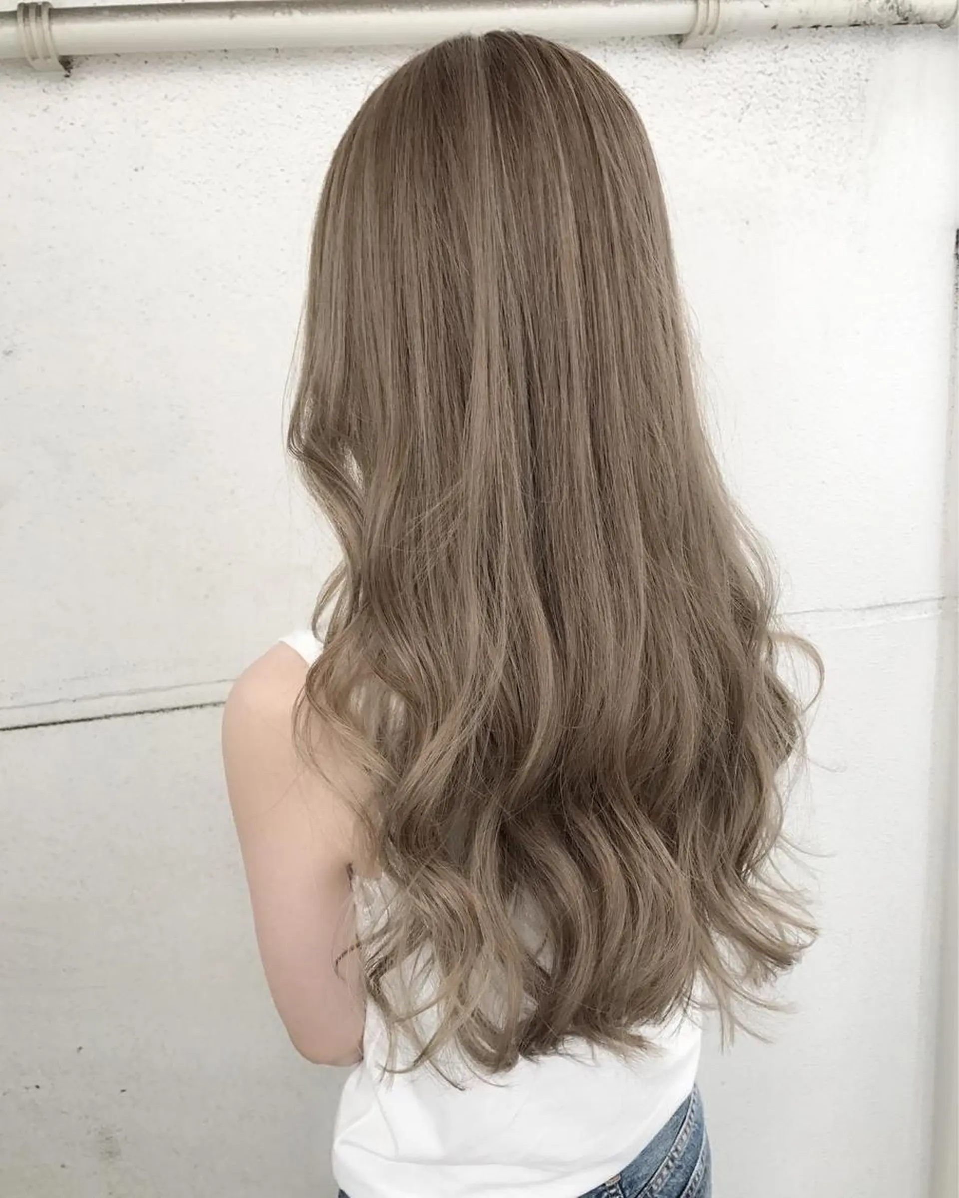 ロング カラー ブリーチ ケアブリーチ 韓国風カラー 韓国風ヘア カット ヘアカラー トリートメント 福西 洋斗のヘアスタイル