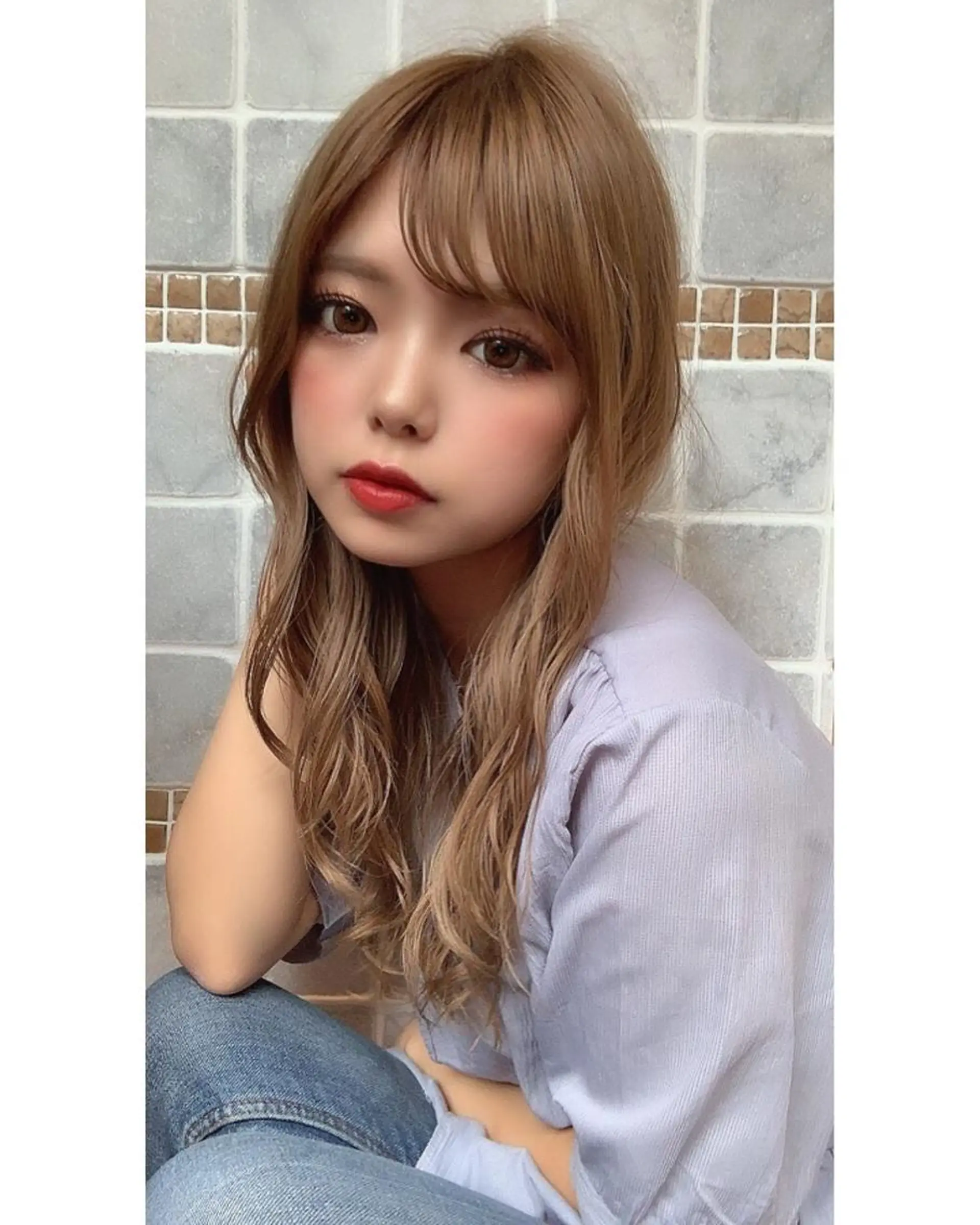 セミロング カット ヘアカラー トリートメント 代表山口ひな 髪質改善のプロのヘアスタイル