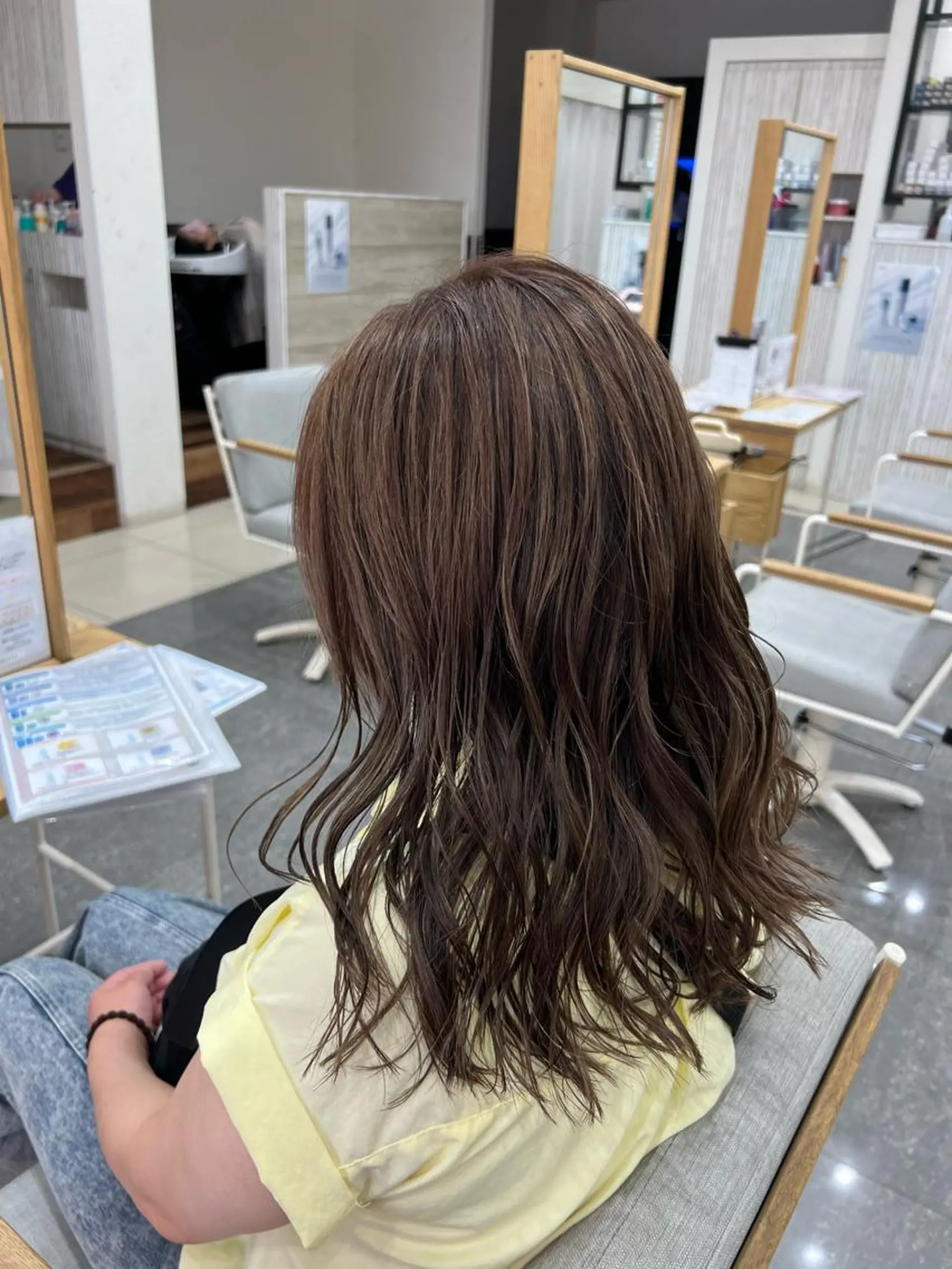 セミロング カラー ヘアカラー 太白区/白髪ぼかし ハイライト/千葉達人のヘアスタイル