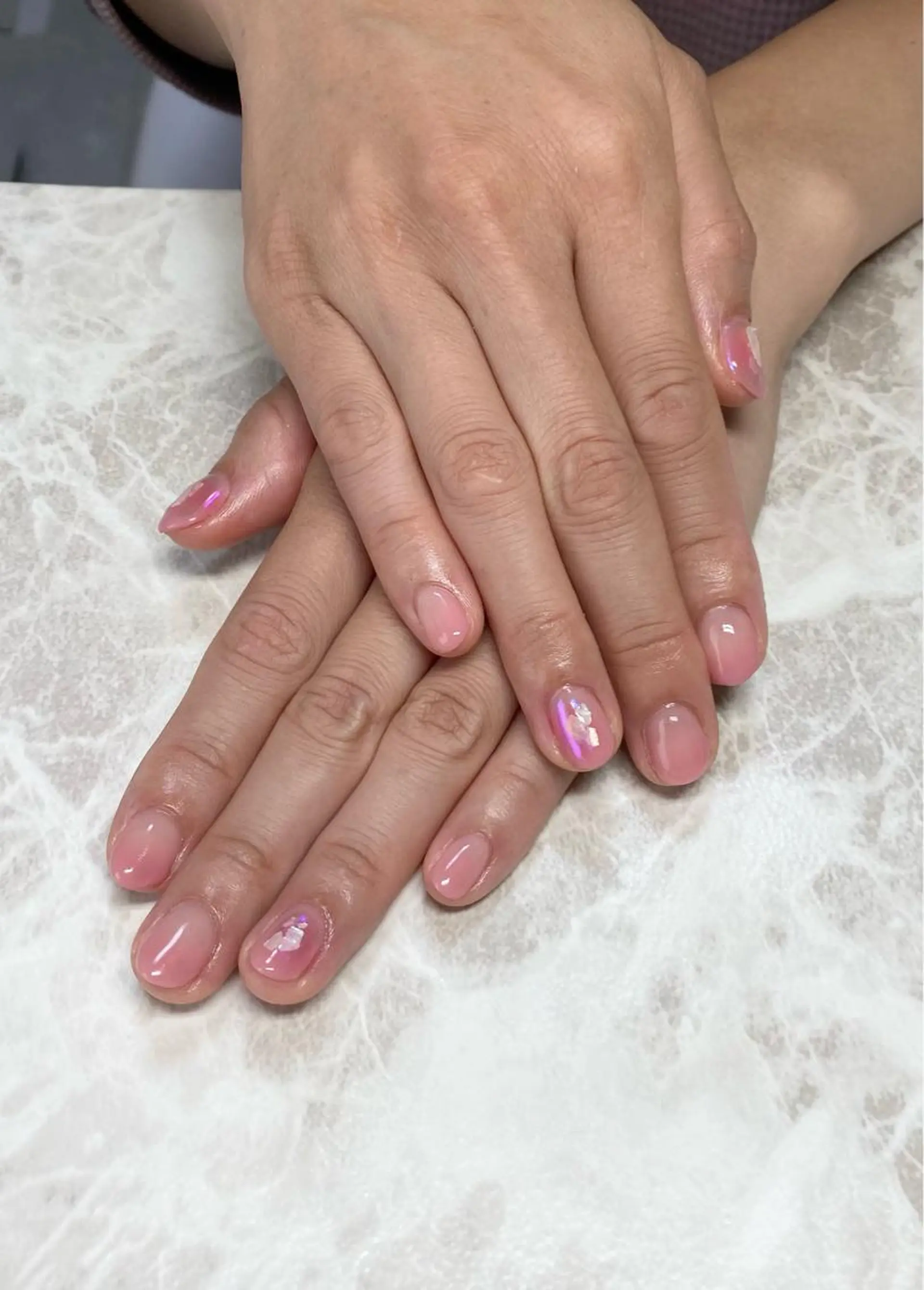 ネイル オーロラネイル ハンドネイル ゆぴねいる yupinailのネイルデザイン