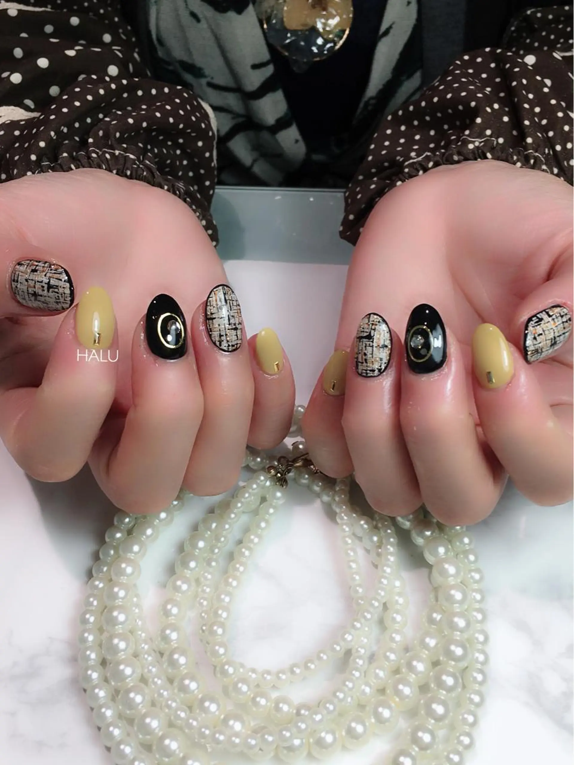 ネイル ツイードネイル HALU ハルのネイルデザイン