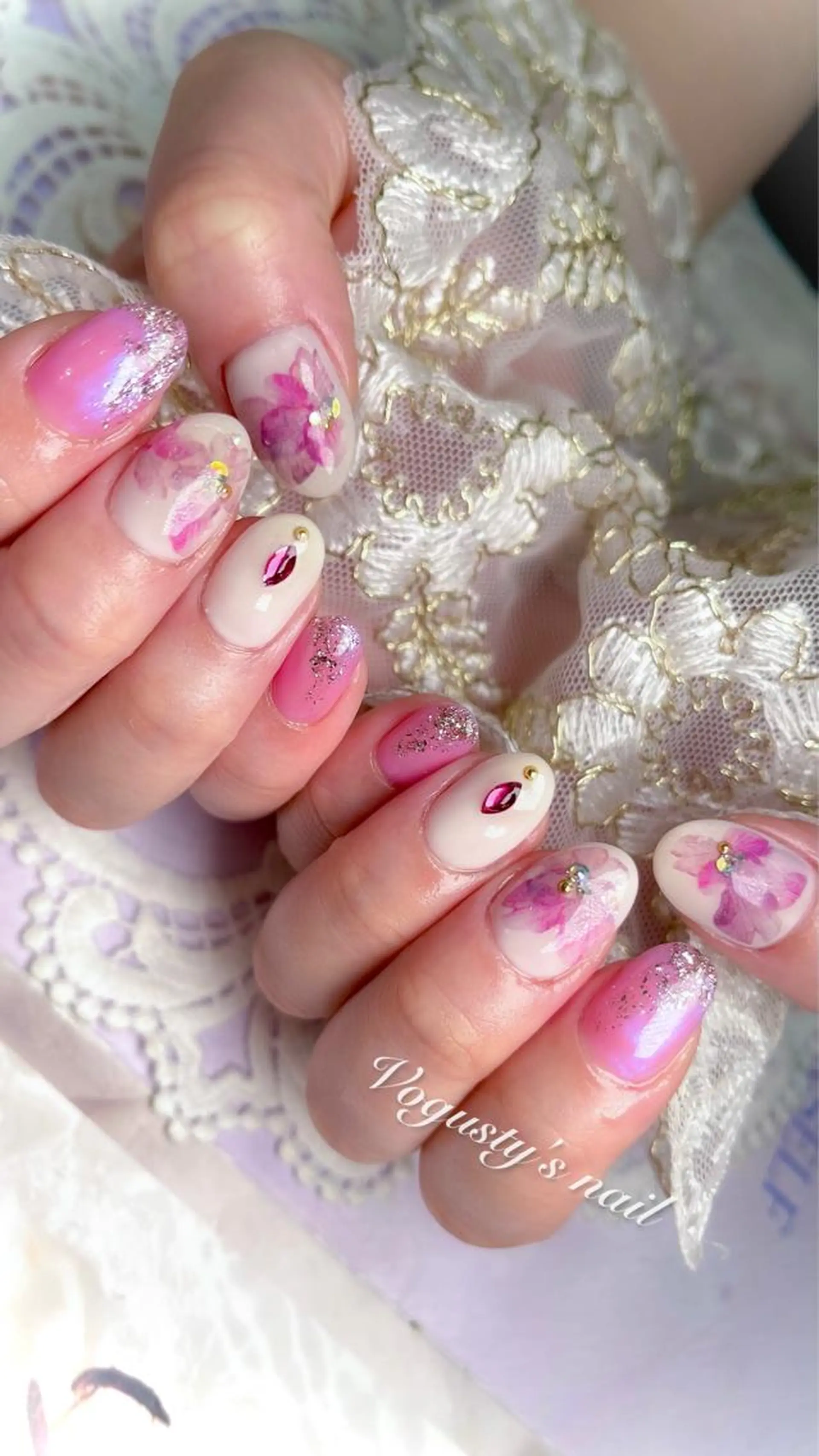 ネイル アートネイル 春ネイル Vogusty's Nail 鶴見店のネイルデザイン