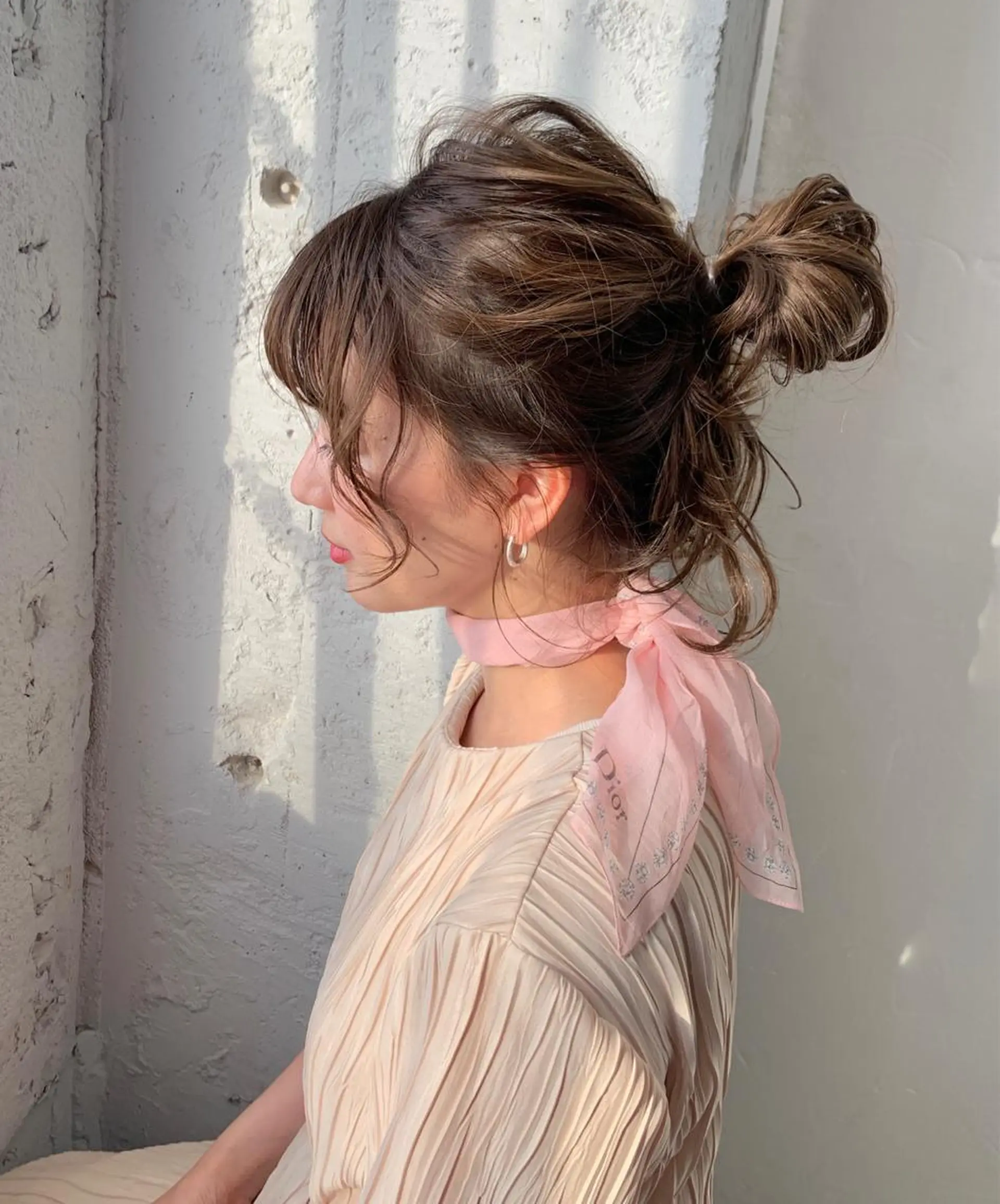 ヘアアレンジ KAORU オリーブカラーのヘアスタイル