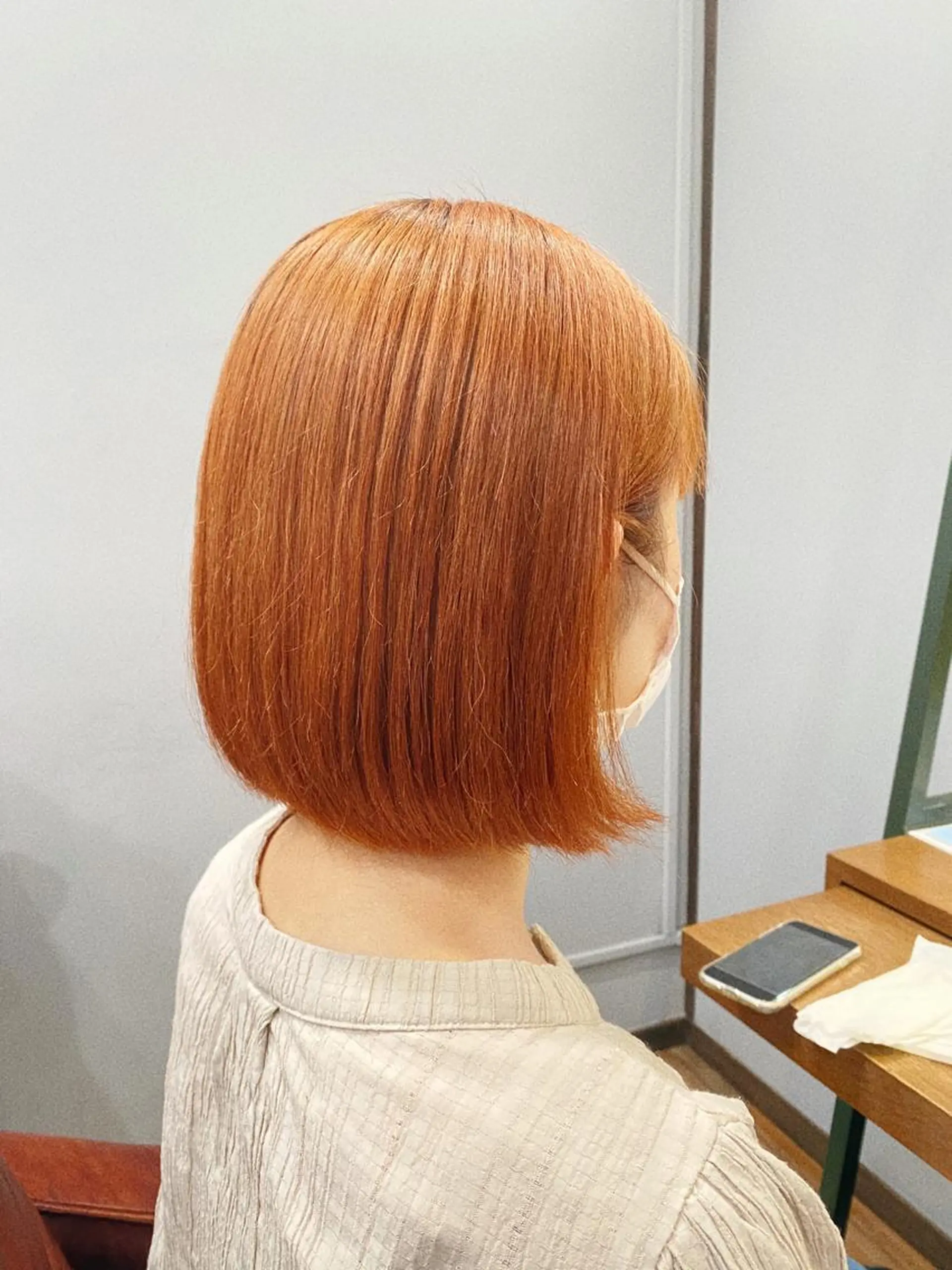 ミディアム カラー 高浜 夕海のヘアスタイル