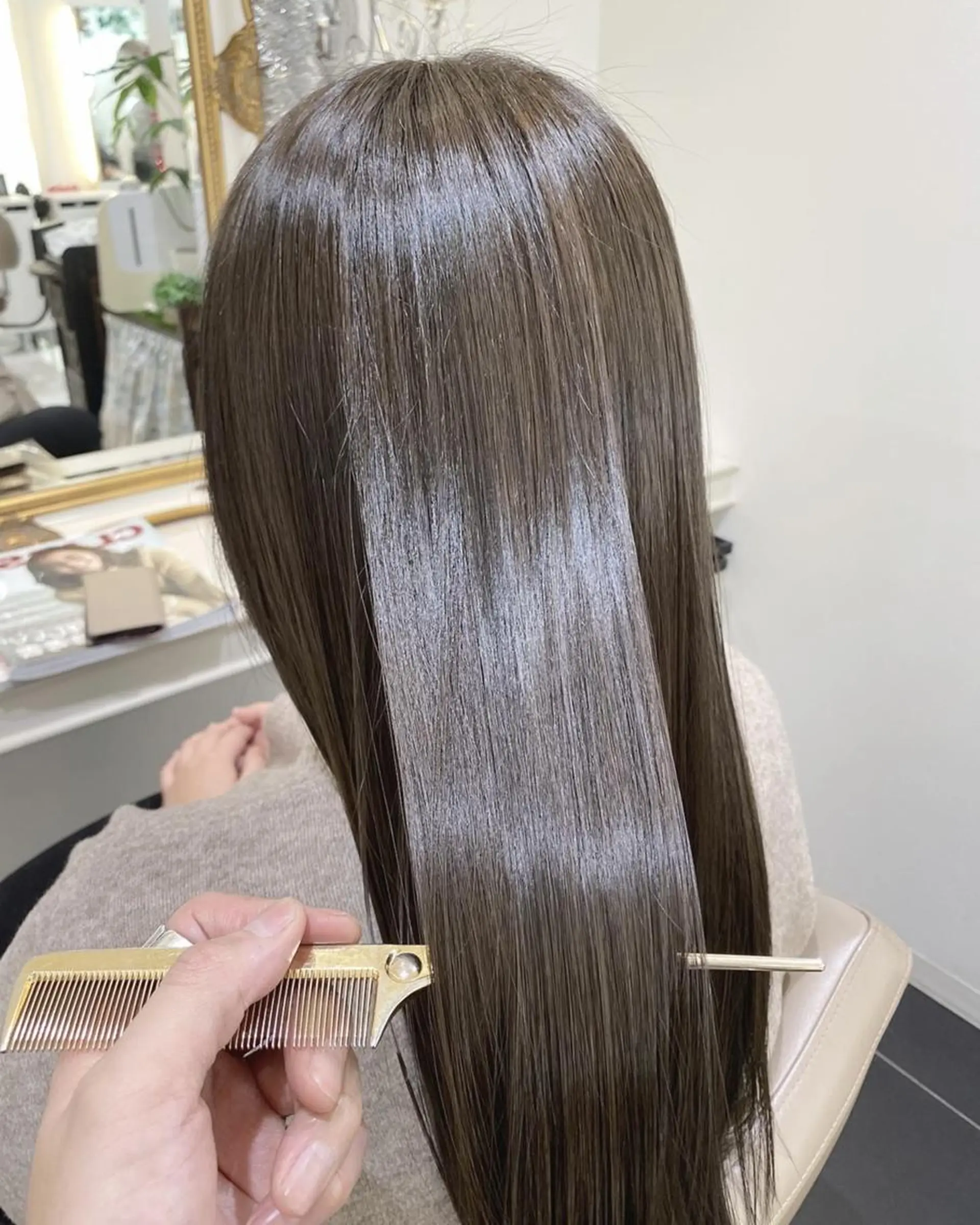 カラー セミロング 髪質改善 ヘアカラー トリートメント 高橋凜/髪質改善/ 縮毛矯正/カラーのヘアスタイル