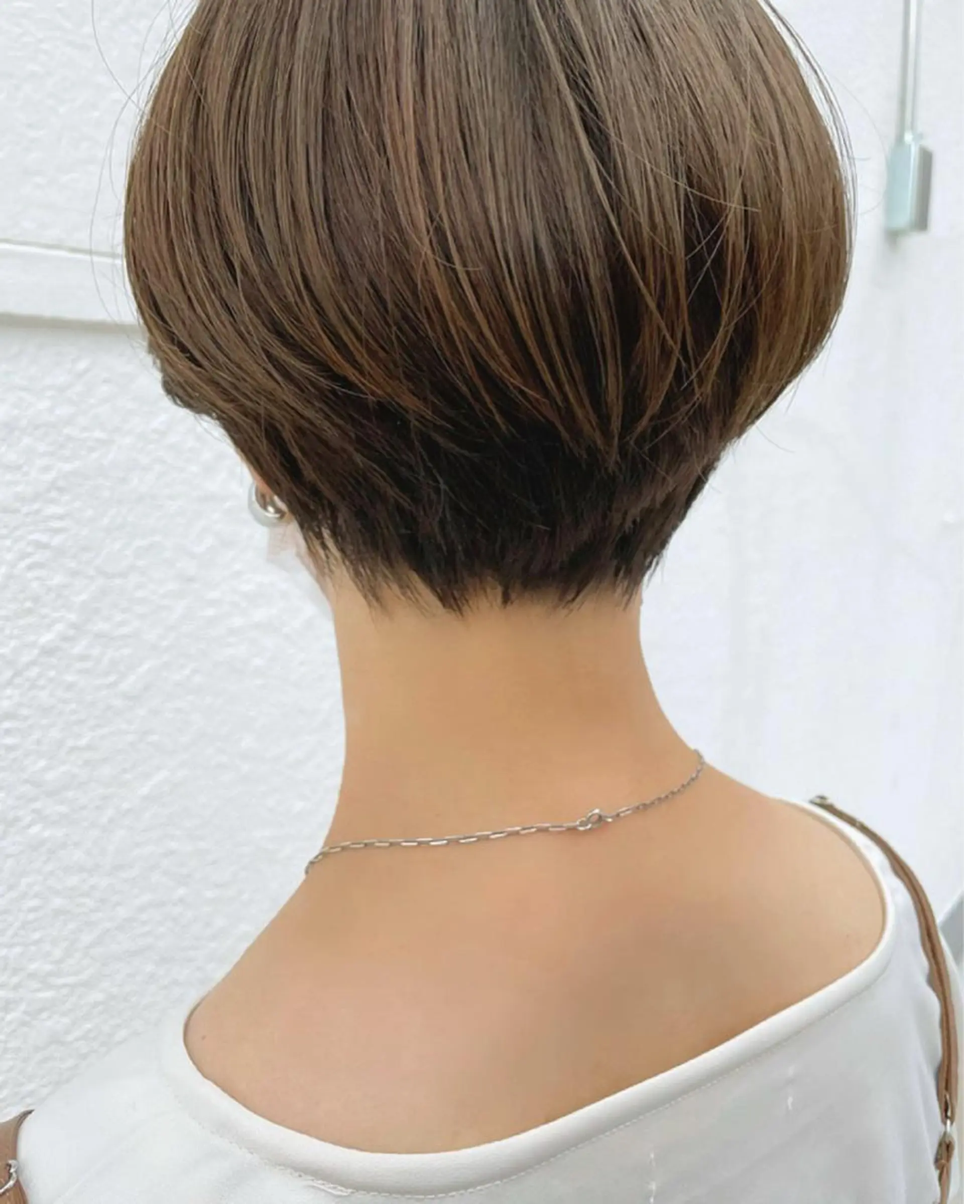 ショート くびれヘア ショートヘア カット ヘアカラー トリートメント peige 斉藤✨大人ヘアー✨のヘアスタイル