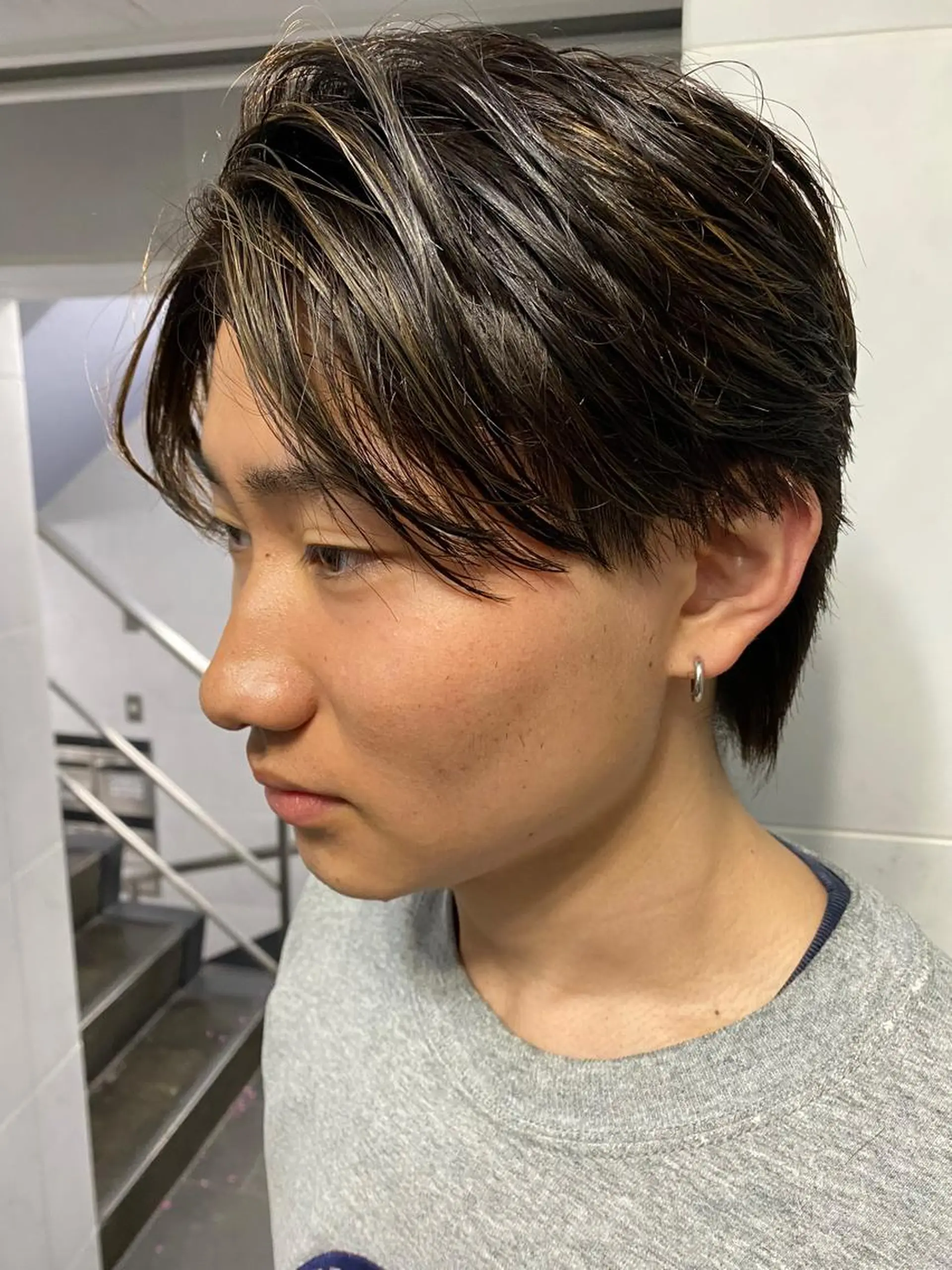 ショート カラー メンズ メンズブリーチ メンズハイライト メンズインナーカラー メンズパーマ プードルパーマ カット 💈メンズ短髪特化 ✂︎伊藤大輝💈のヘアスタイル