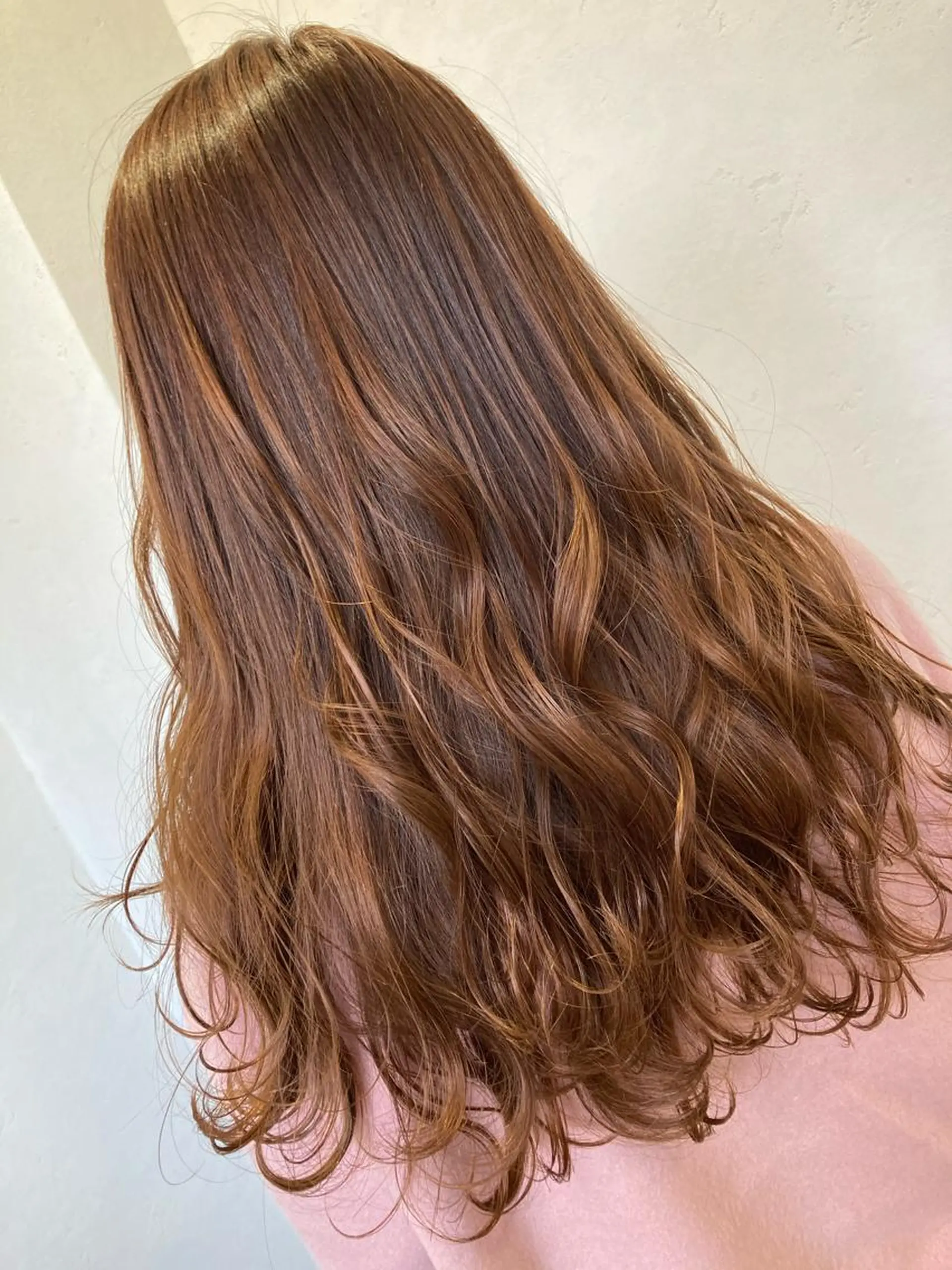 ロング カラー パーマ ブリーチ毛縮毛矯正 👑山口のヘアスタイル