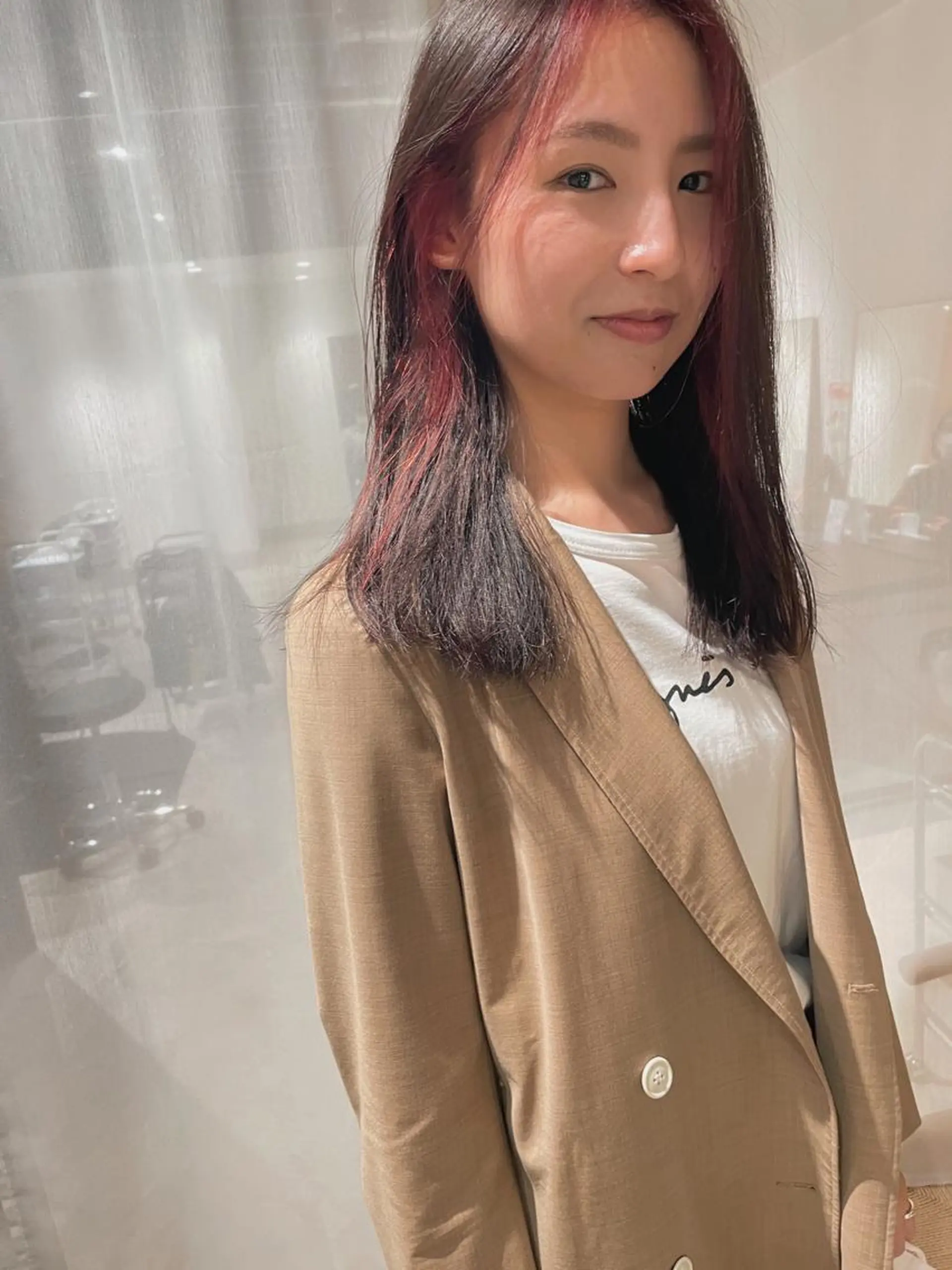 セミロング カラー ミストバング  フェイスフレーミング カット ヘアカラー トリートメント ヘアセット センスをお届けします 大谷将生infpのヘアスタイル