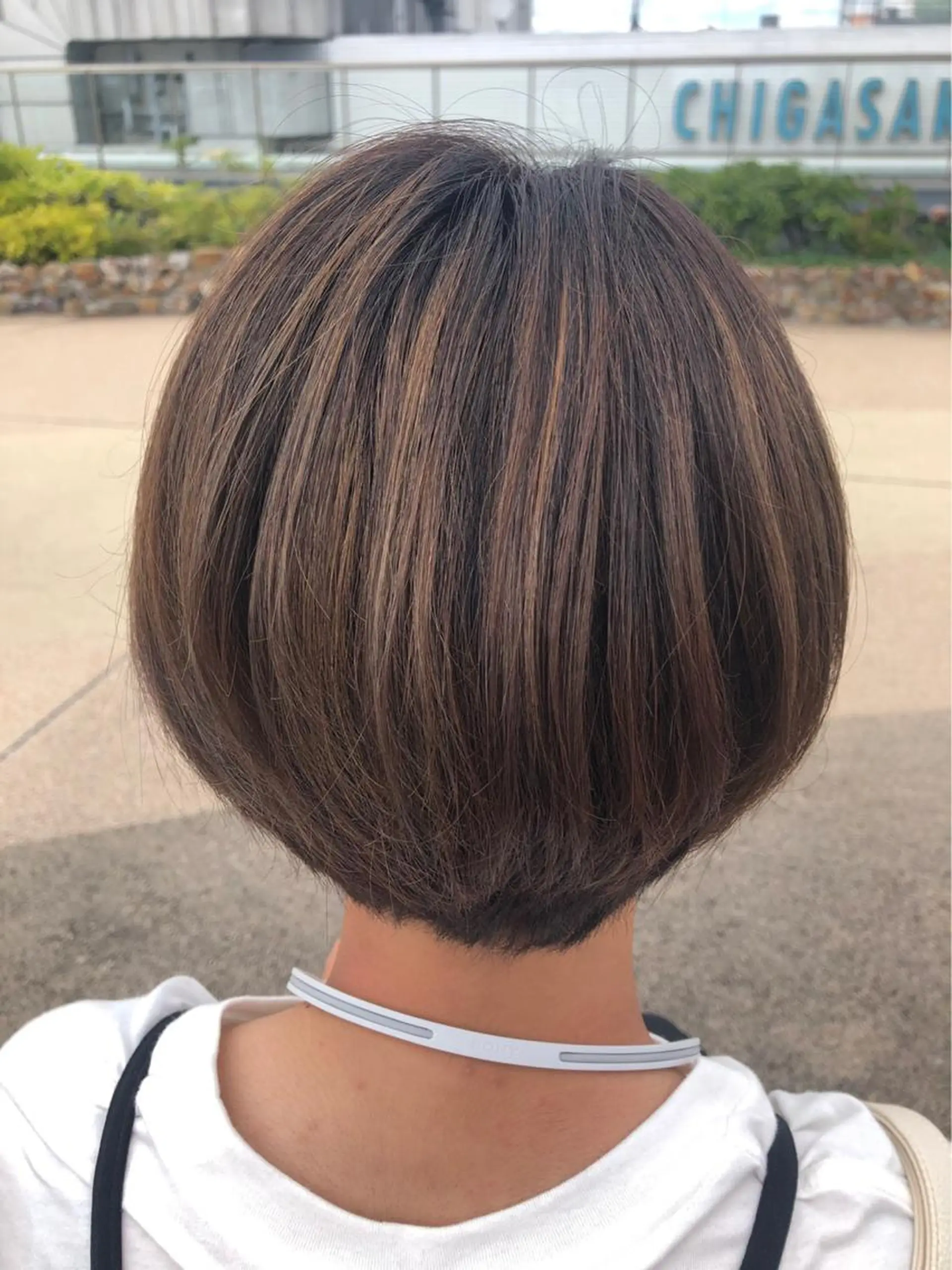 ショート ハイライト 毛谷 嘉明/ブリーチカラーのヘアスタイル