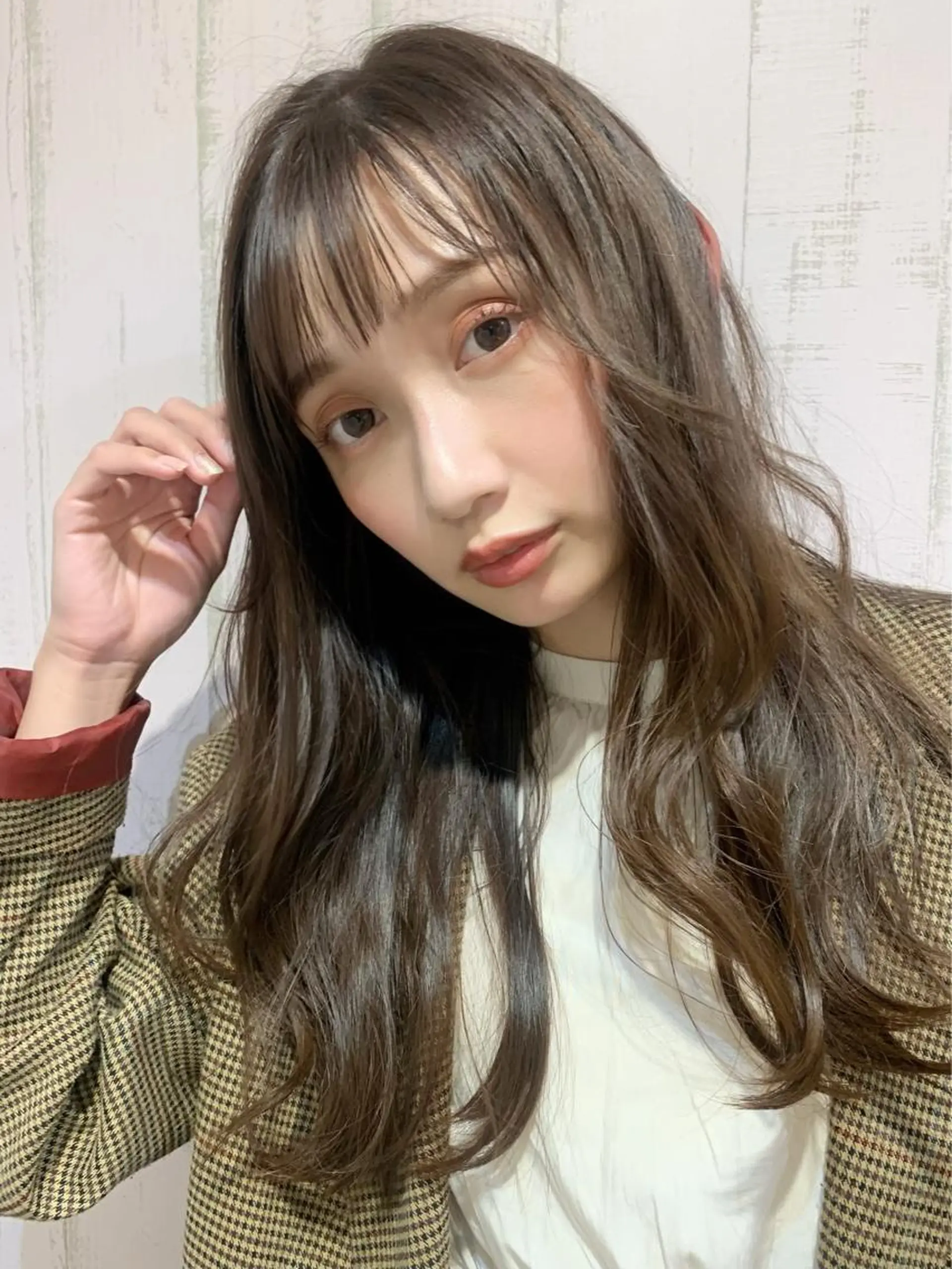 ロング カラー グレージュ シアーグレージュ 髪質改善☆ 縮毛矯正miyuのヘアスタイル