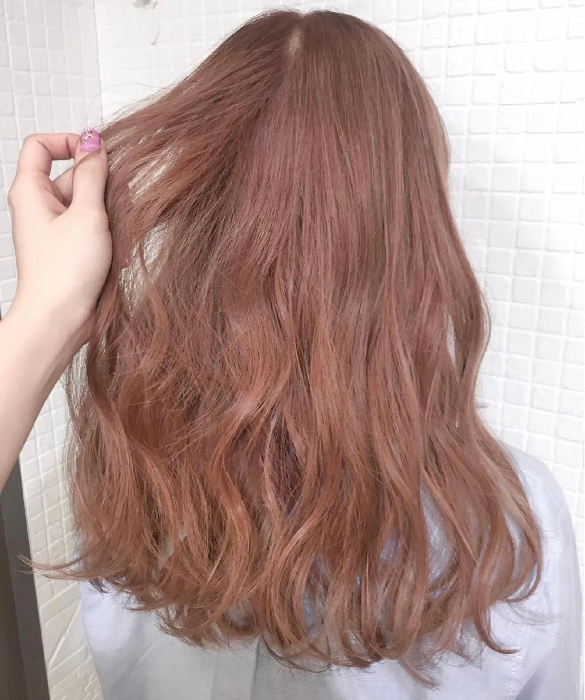 ロング カラー ヘアアレンジ ベージュカラー オレンジ ピンクカラー ピンクベージュ 🪄🫧ハイトーン/ 乙津茜🐰L'wisのヘアスタイル