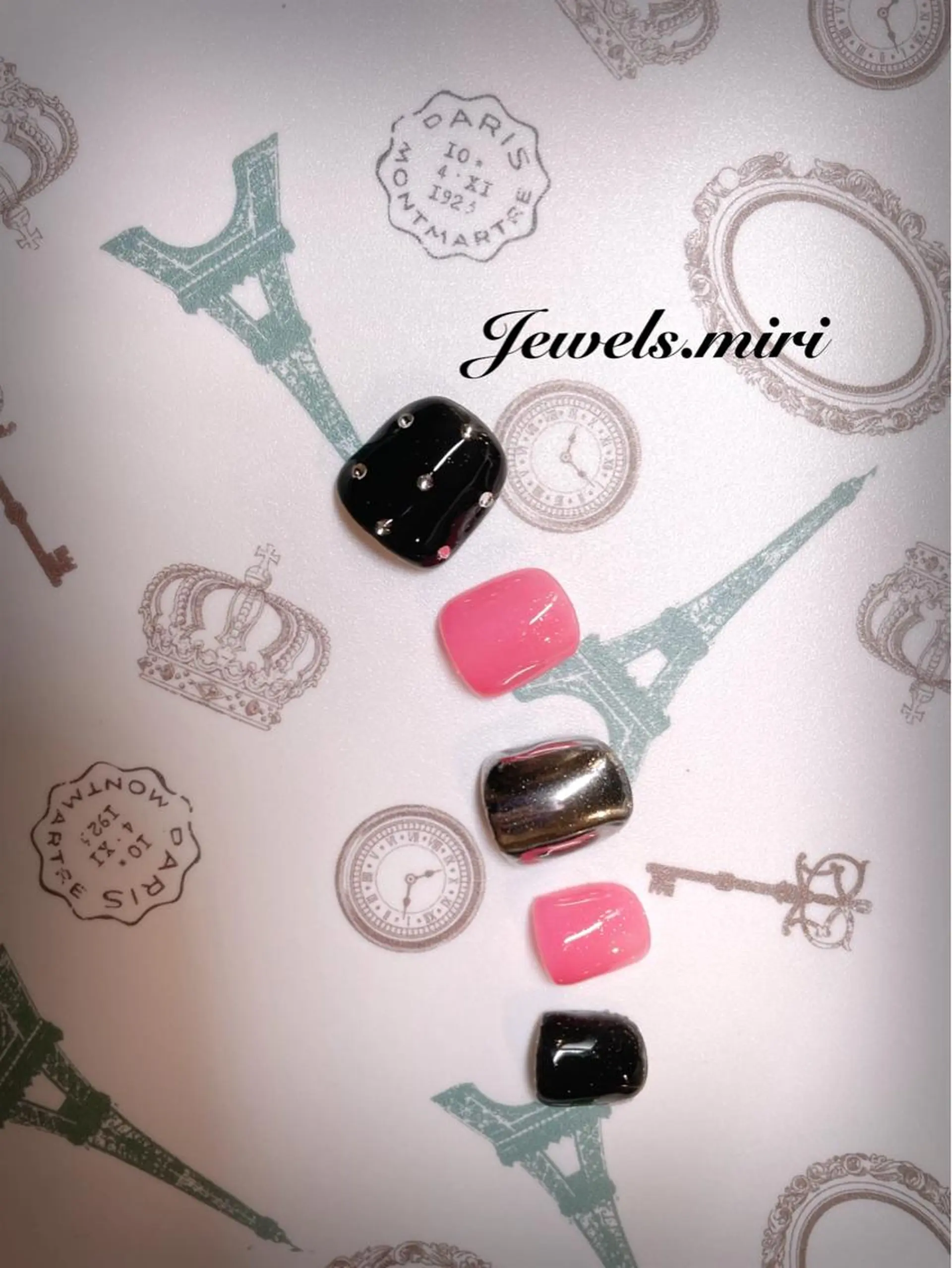 ネイル フットネイル キラキラネイル ミラーネイル ピンク ネイルサロン Jewels Mのネイルデザイン
