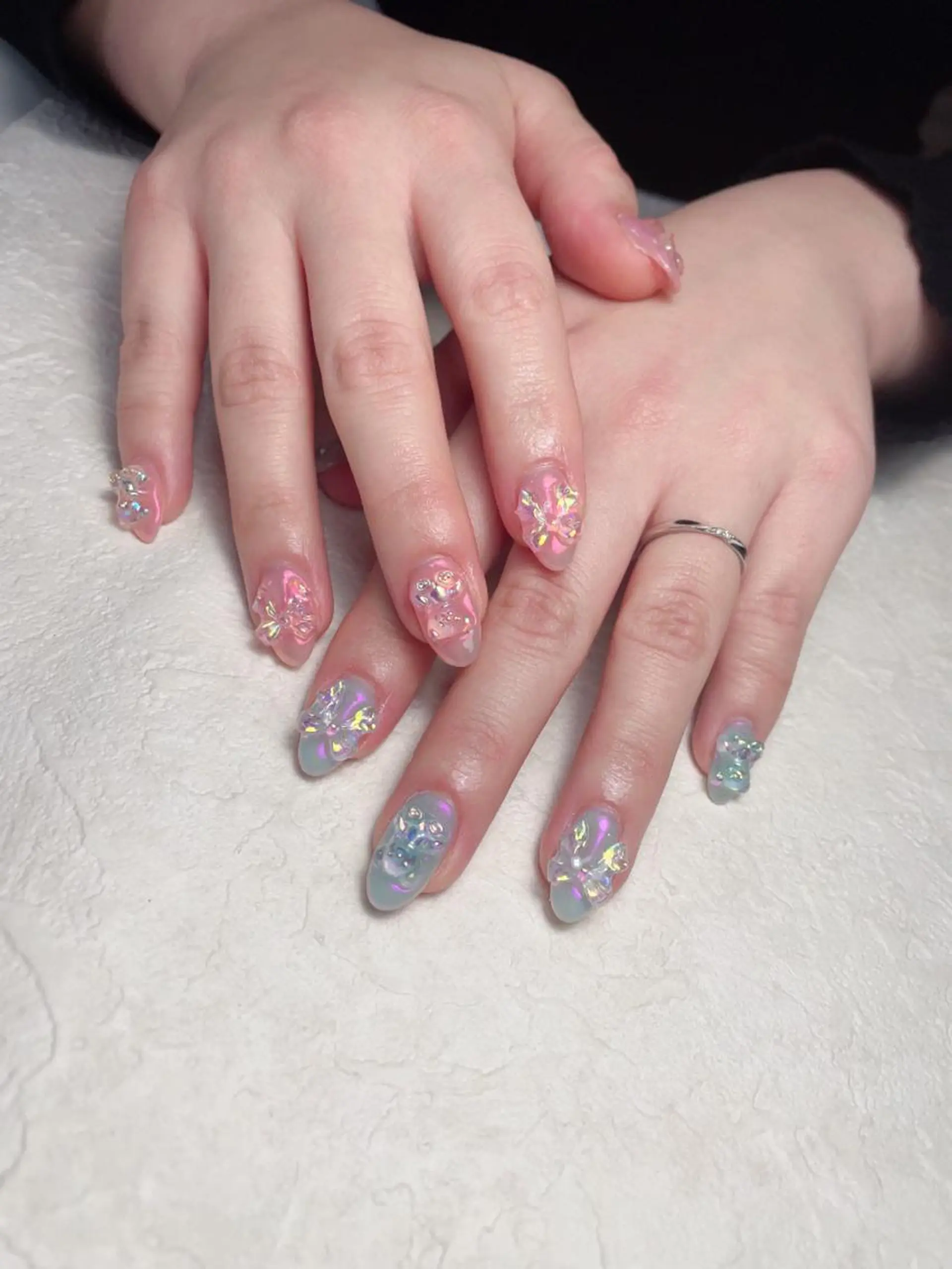 ネイル ハンドネイル M🌷nail 長さだし専門店のネイルデザイン