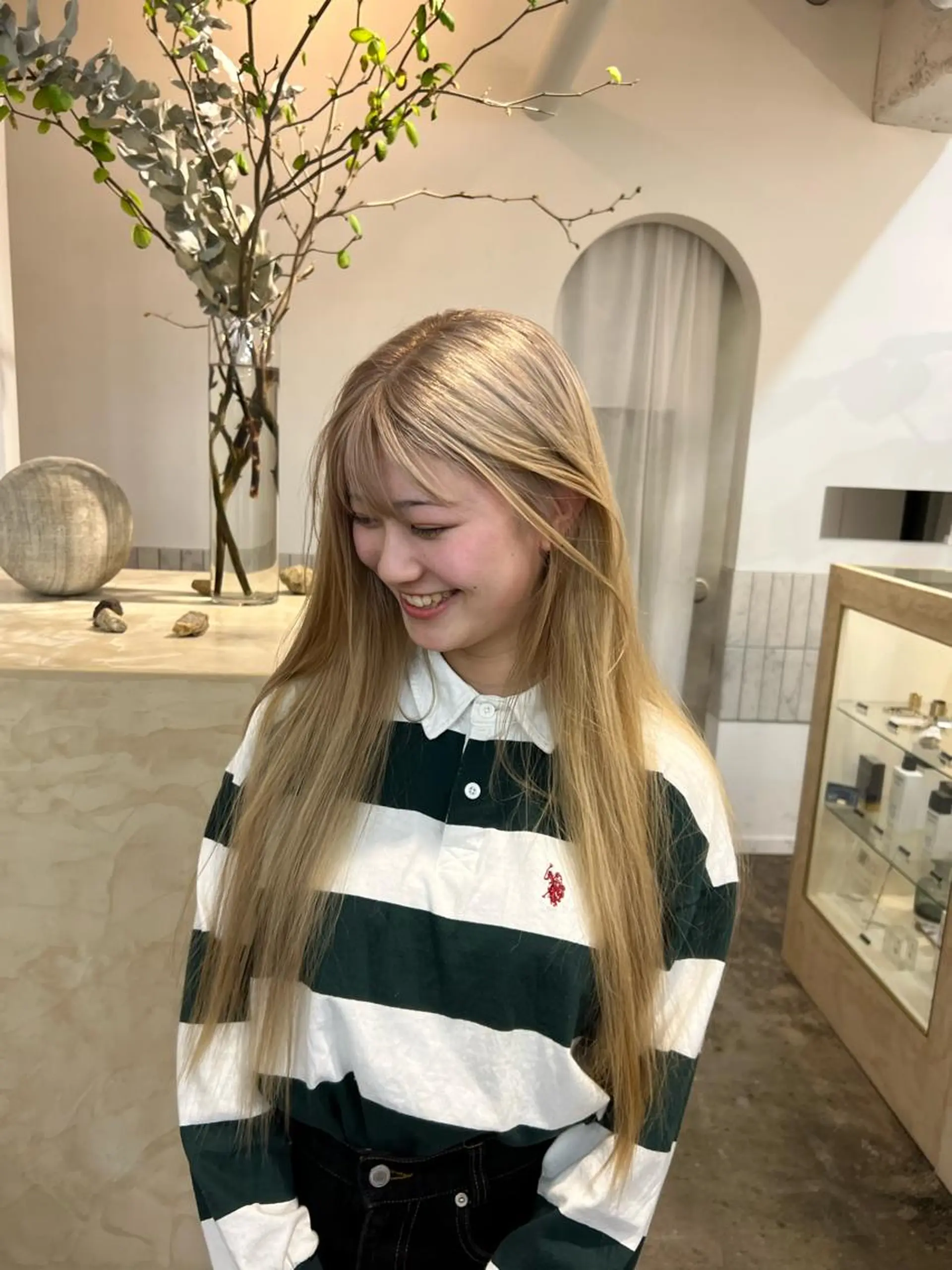 ロング カラー ヘアカラー 清水愛果/似合わせ カット/透明感カラーのヘアスタイル