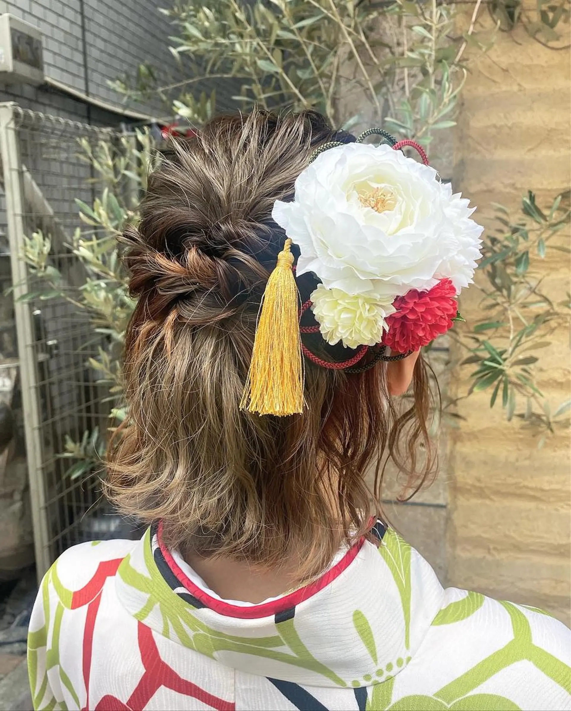 ミディアム ヘアアレンジ Aya　ブリーチなし 🌱　ダブルカラーのヘアスタイル