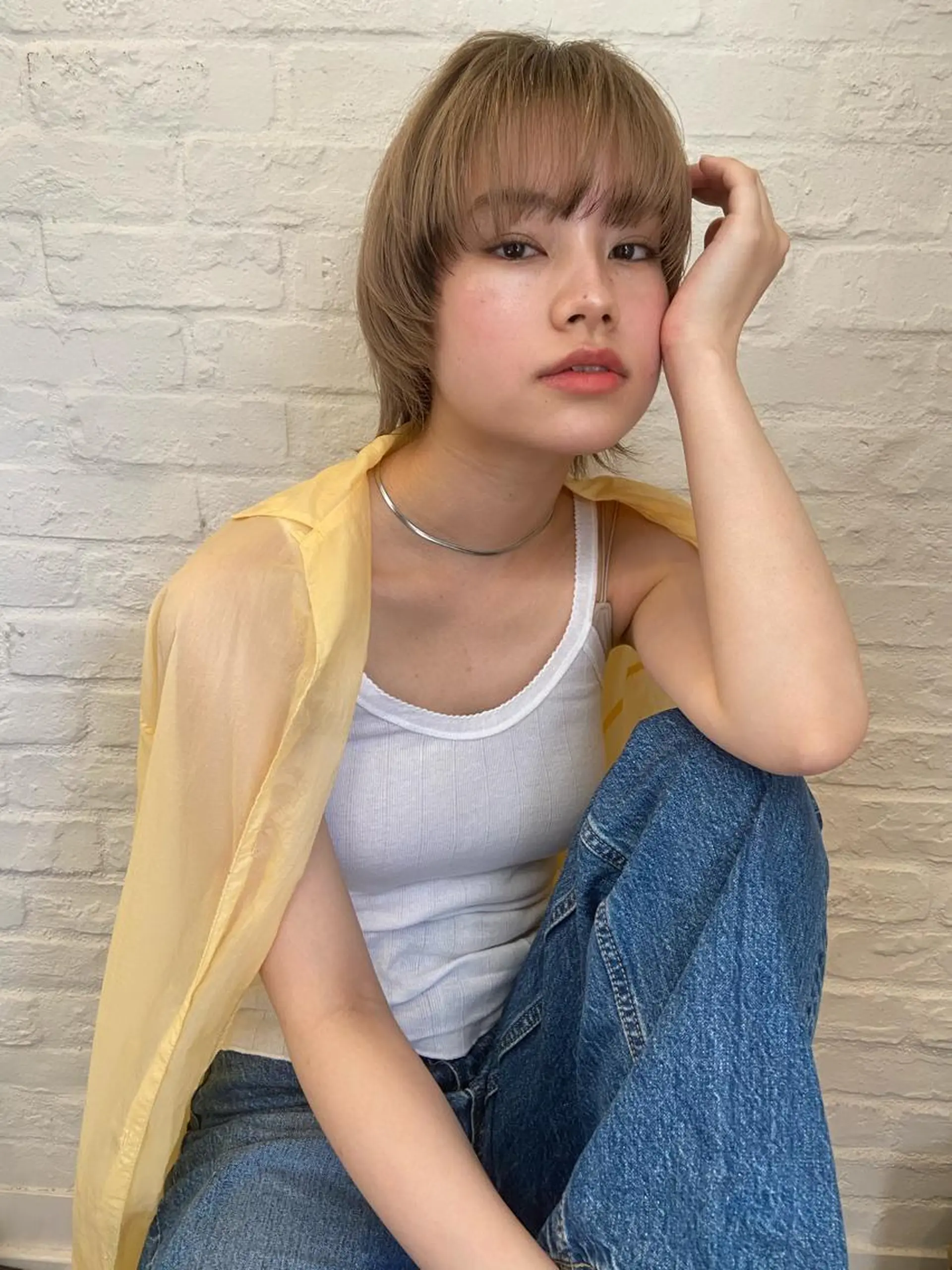 ショート カラー ショートヘア ウルフカット カット ヘアカラー トリートメント 吉川 愛美李のヘアスタイル