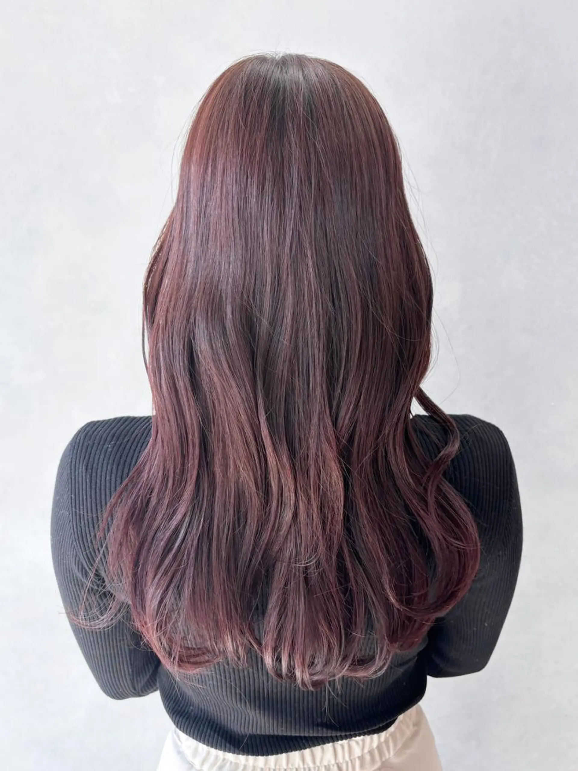 カラー セミロング 顔まわりレイヤー 顔周りカット 韓国風ヘア レイヤーカット カット ヘアカラー トリートメント ITbyALBUM 八王子店のヘアスタイル