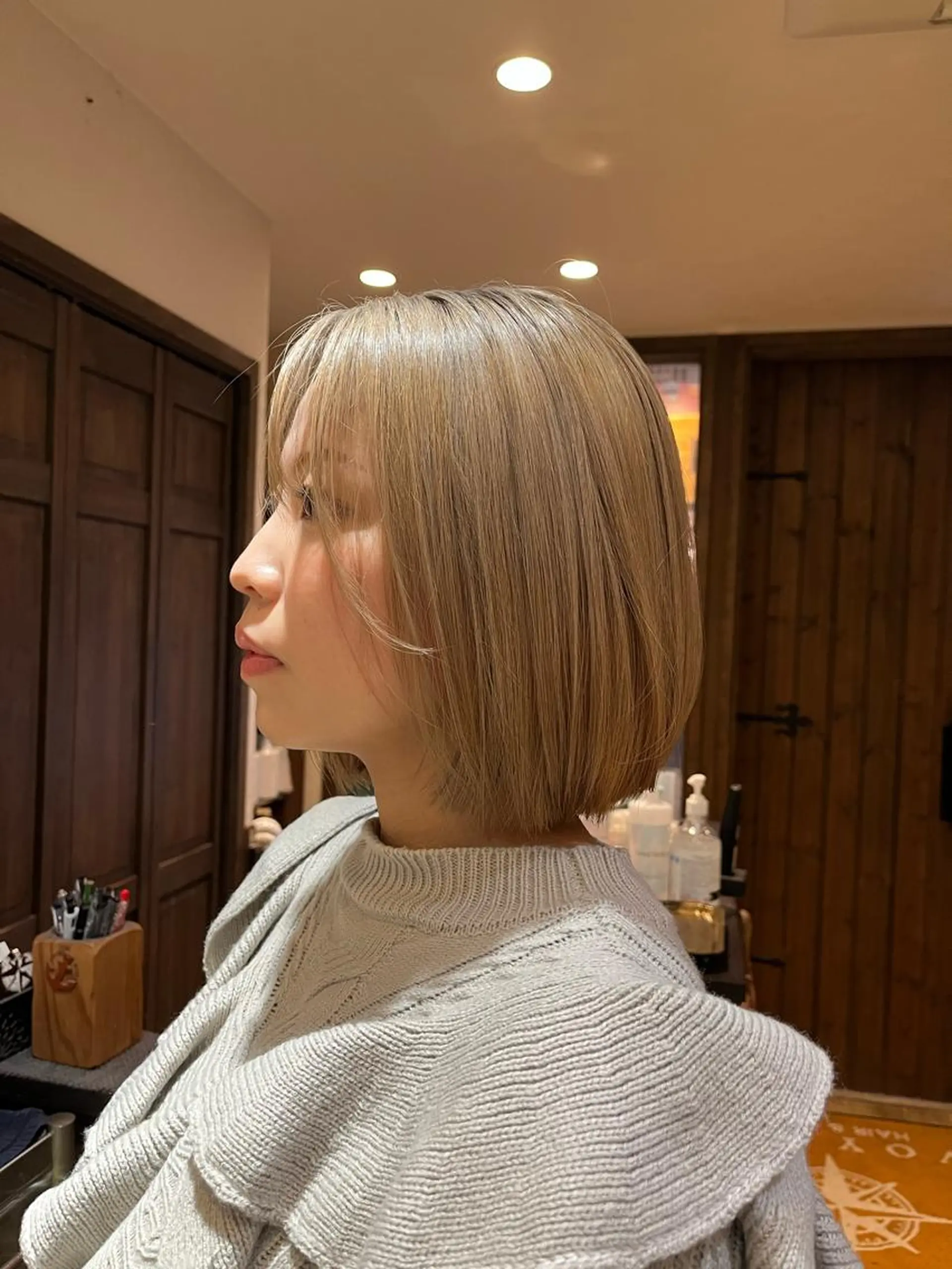 ショート カラー ブリーチ ブリーチなしカラー 縮毛矯正 ヘアカラー 中園康 /カラー/ブリーチのヘアスタイル