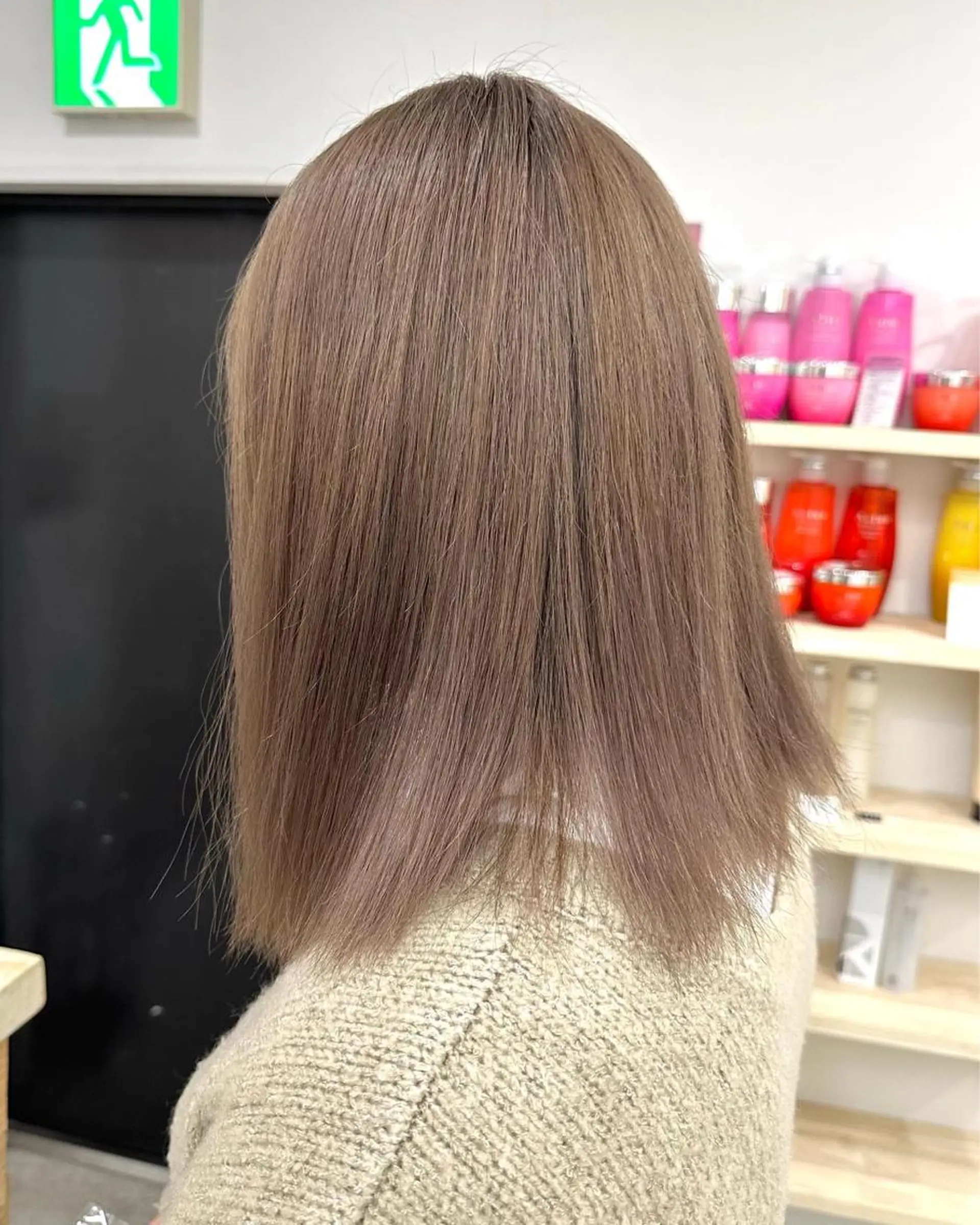 ミディアム カラー ベージュカラー 黒須 蓮太のヘアスタイル