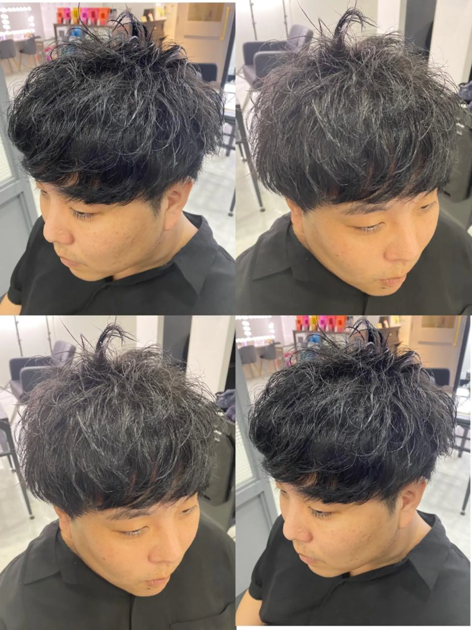 ショート カラー パーマ ヘアアレンジ メンズ 🔥メンズパーマ 特化 渡辺一翔のヘアスタイル