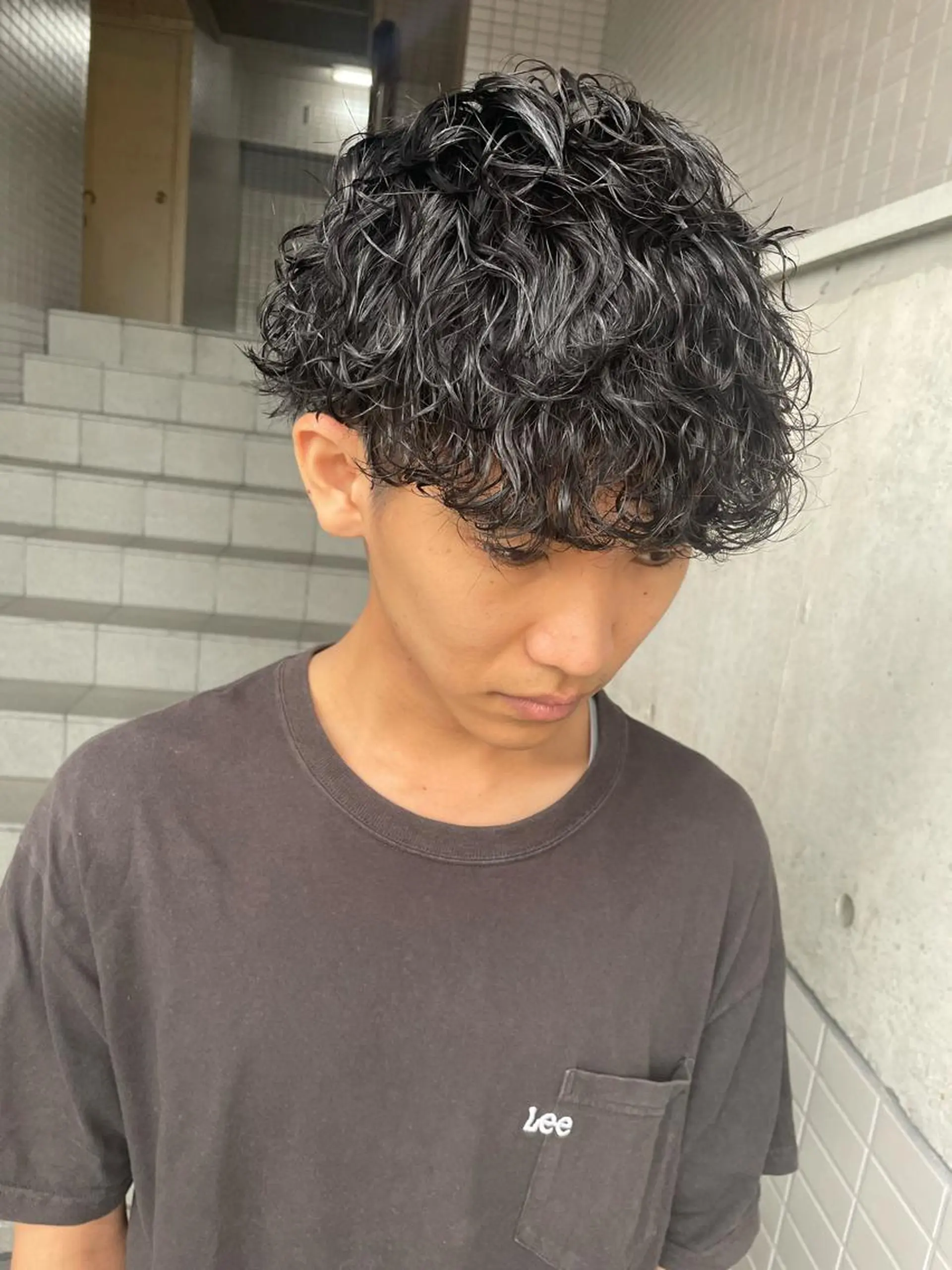 パーマ メンズ カット パーマ 大阪メンズ 美容師井上智博のヘアスタイル
