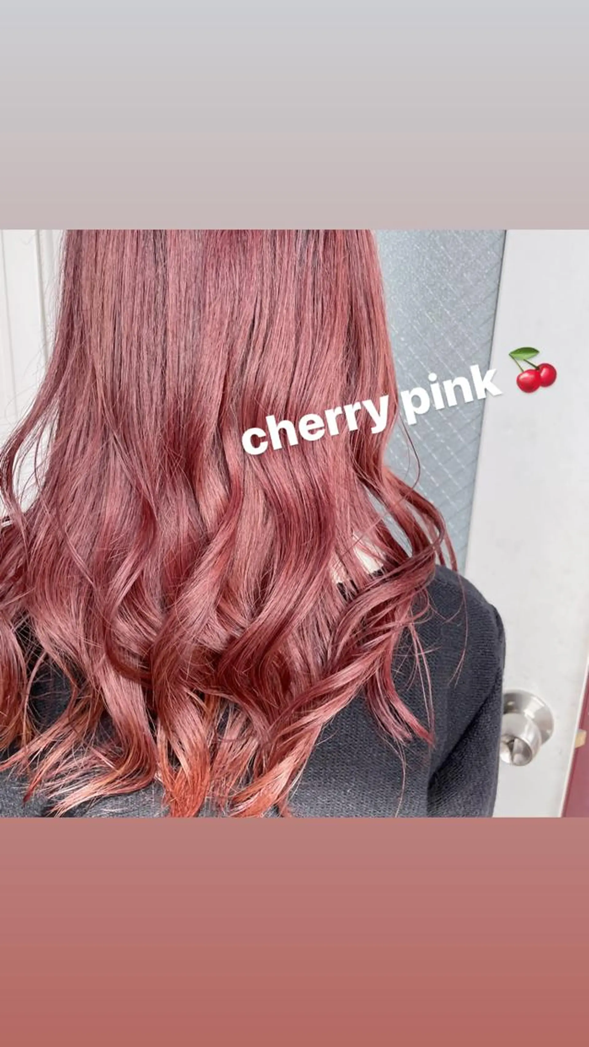 セミロング カラー ヘアアレンジ ピンクカラー なつき/艶ピンク/ girly hairのヘアスタイル