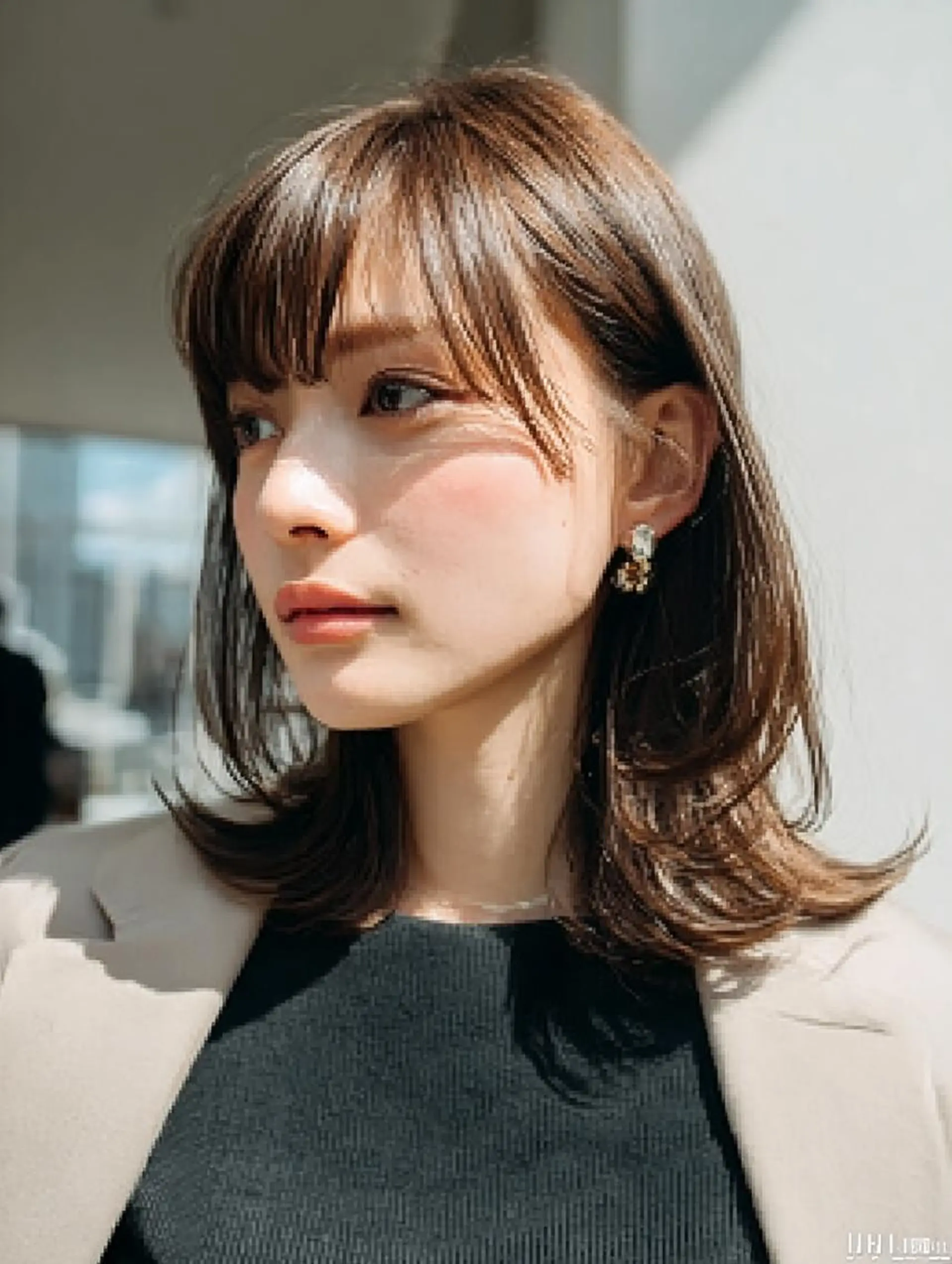 ミディアム ハッシュカット 髪質改善 レイヤーカット 縮毛矯正 トリートメント カット ヘアカラー トリートメント 生艶髪＆レイヤー🔔 渋谷お薦めNo.1✨のヘアスタイル