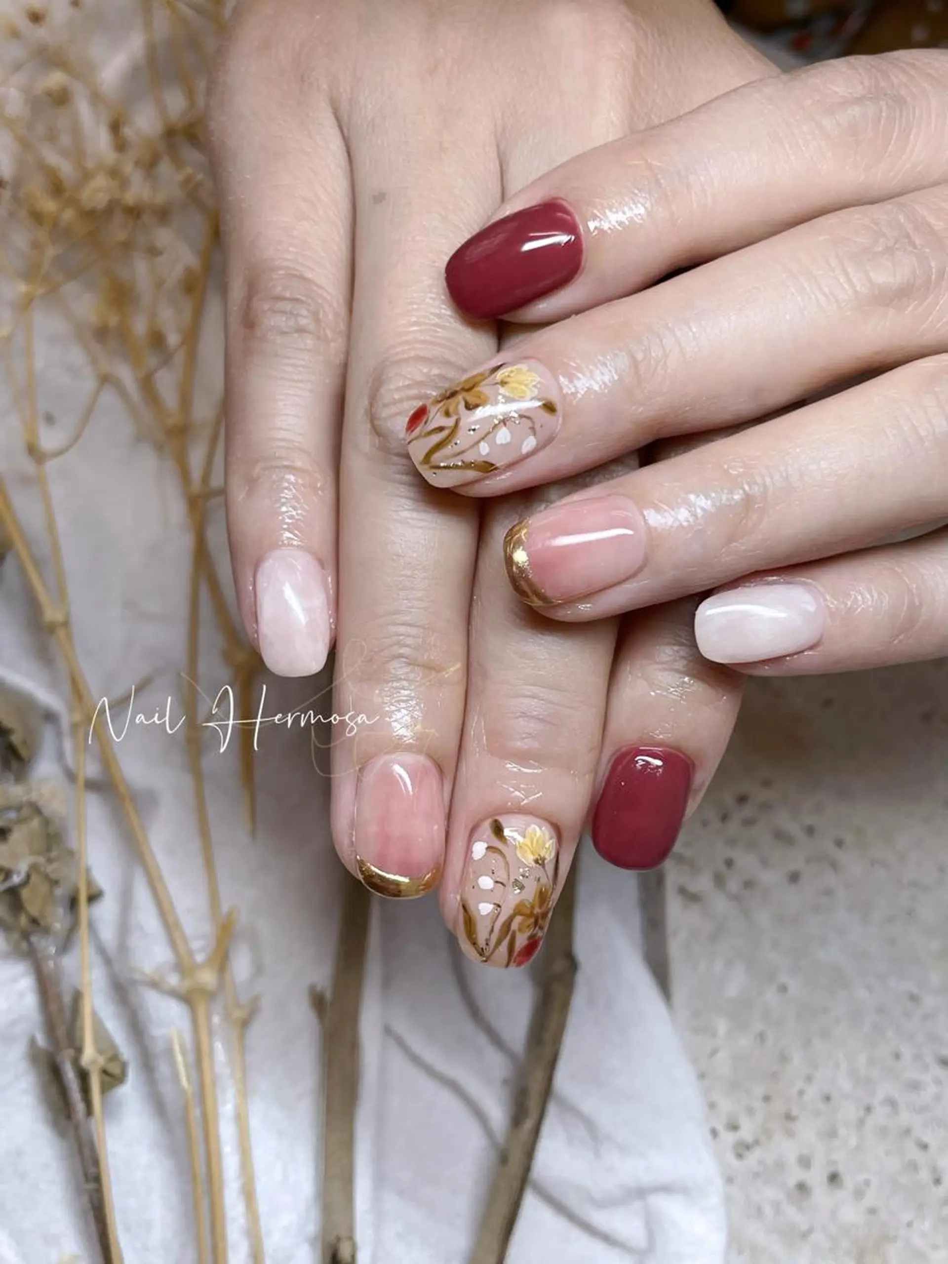 ネイル 長さ出し フラッシュネイル フットネイル ジェルネイル マグネットネイル ハンドネイル ネイル エルモサのネイルデザイン