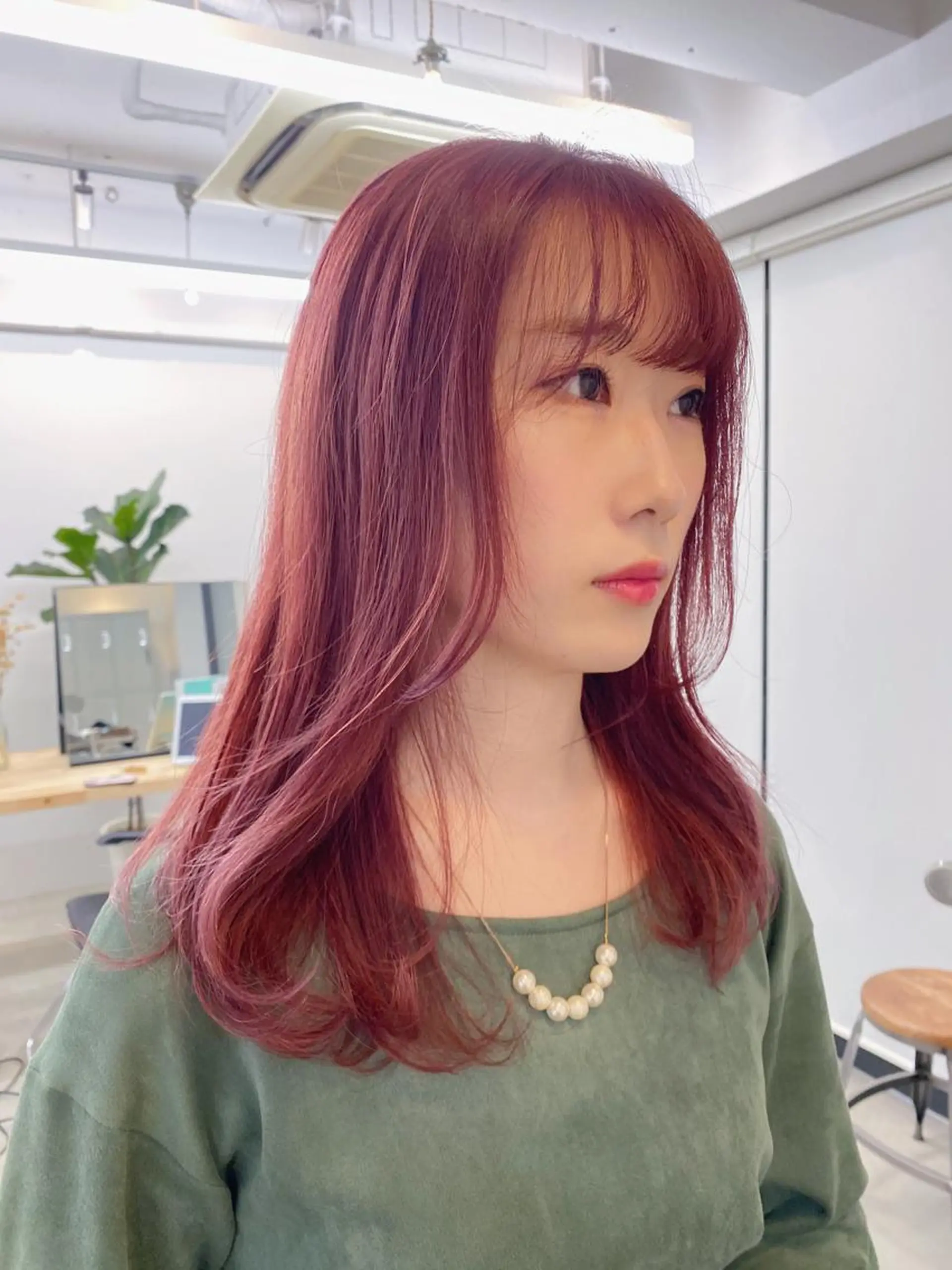セミロング カラー ヘアアレンジ Flamme Annaのヘアスタイル