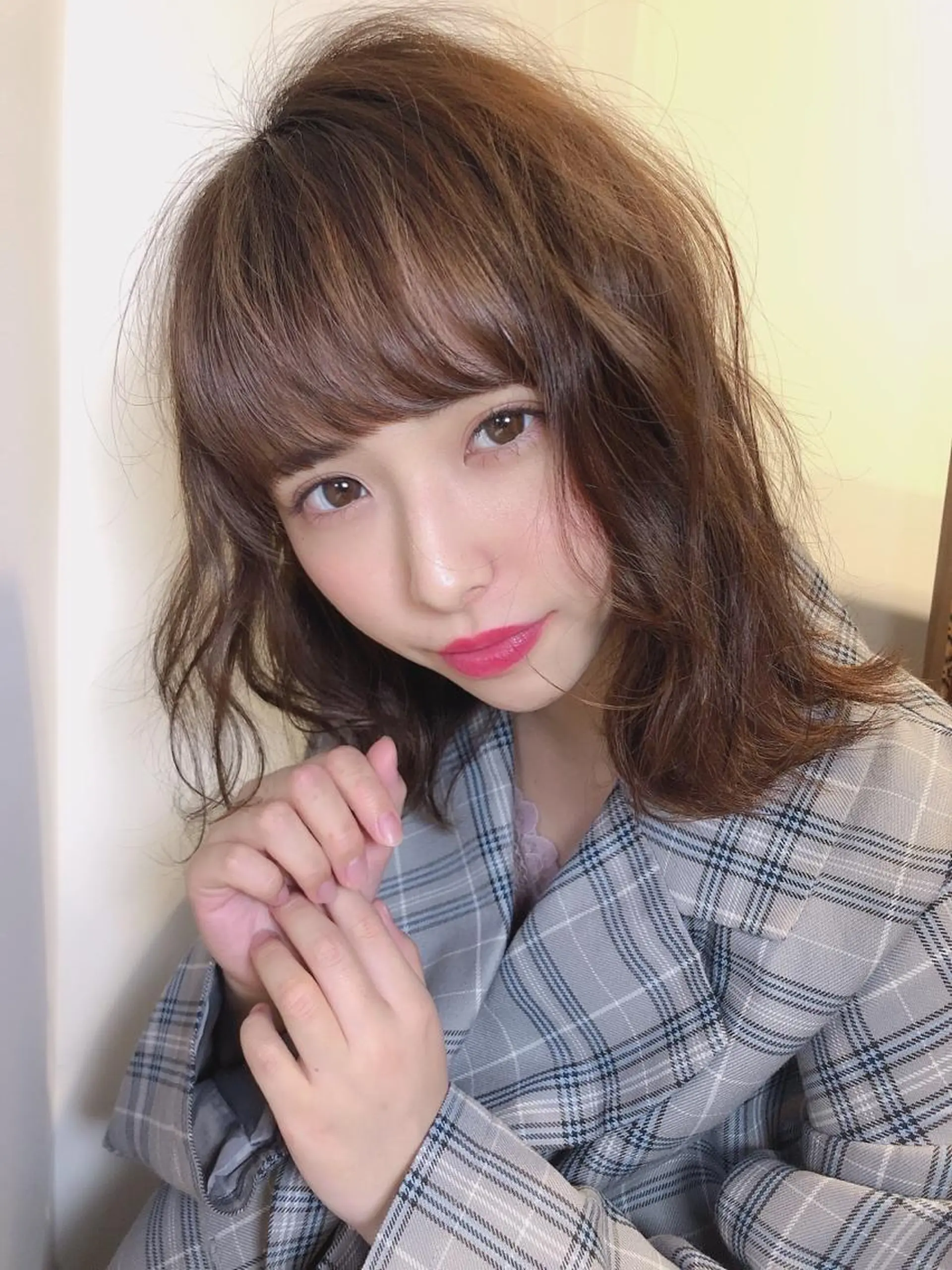 セミロング 店長/mao/ 前髪/顔周りカットのヘアスタイル