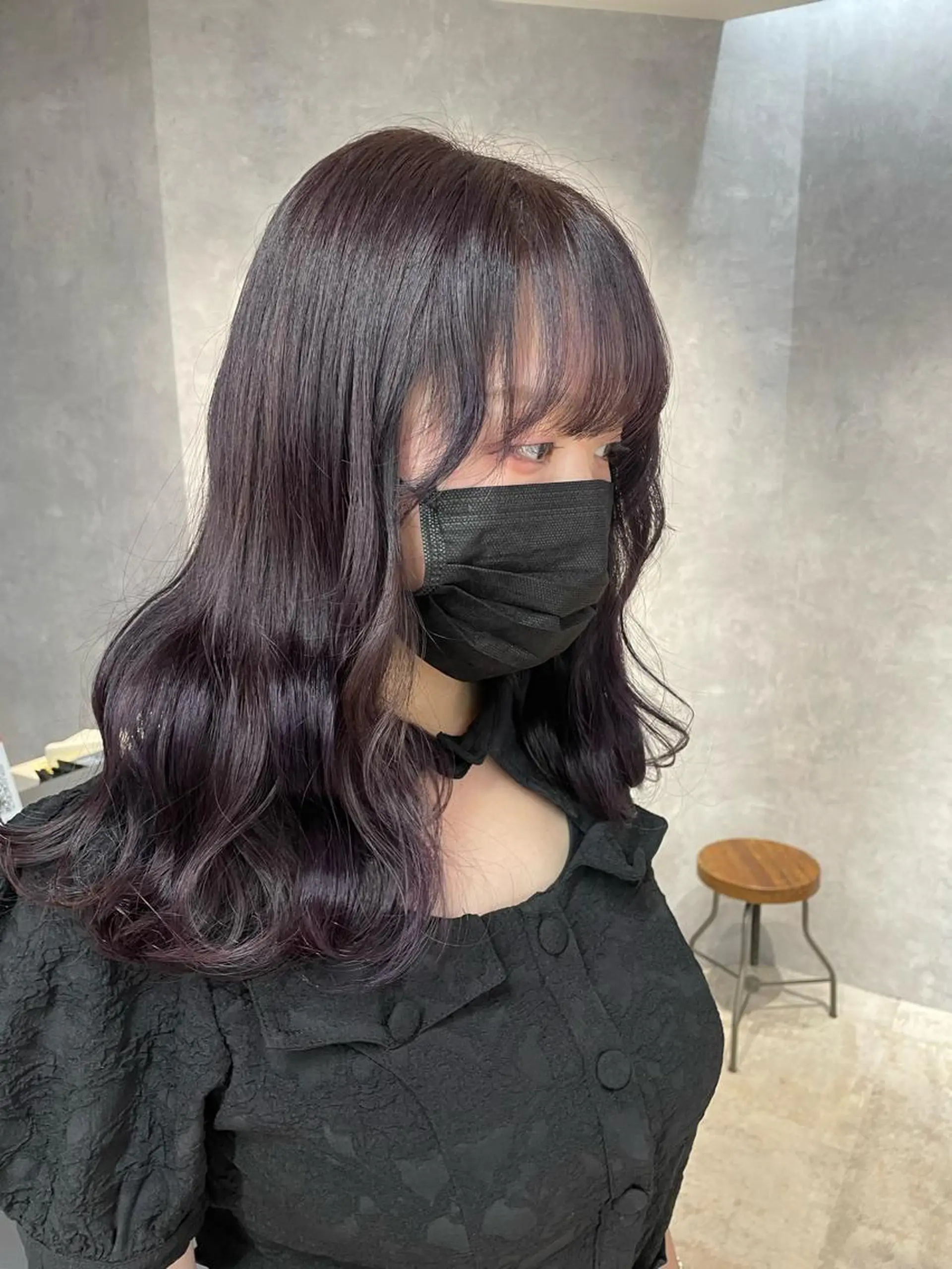 ミディアム パープルカラー Cielro/ダブル カラー/西田咲希のヘアスタイル