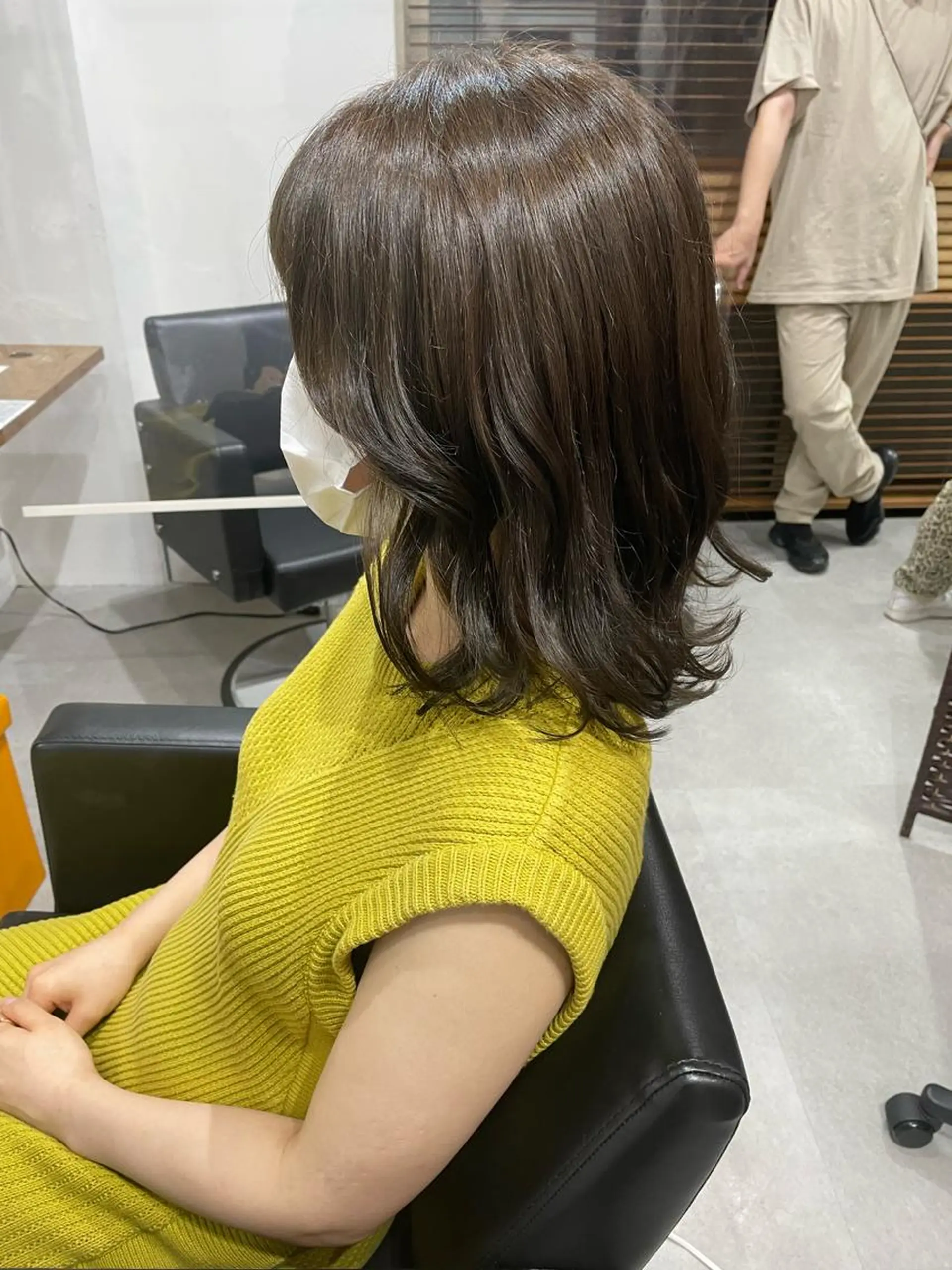 ミディアム 🐬脱白髪染めカラー 清水大世🐬のヘアスタイル