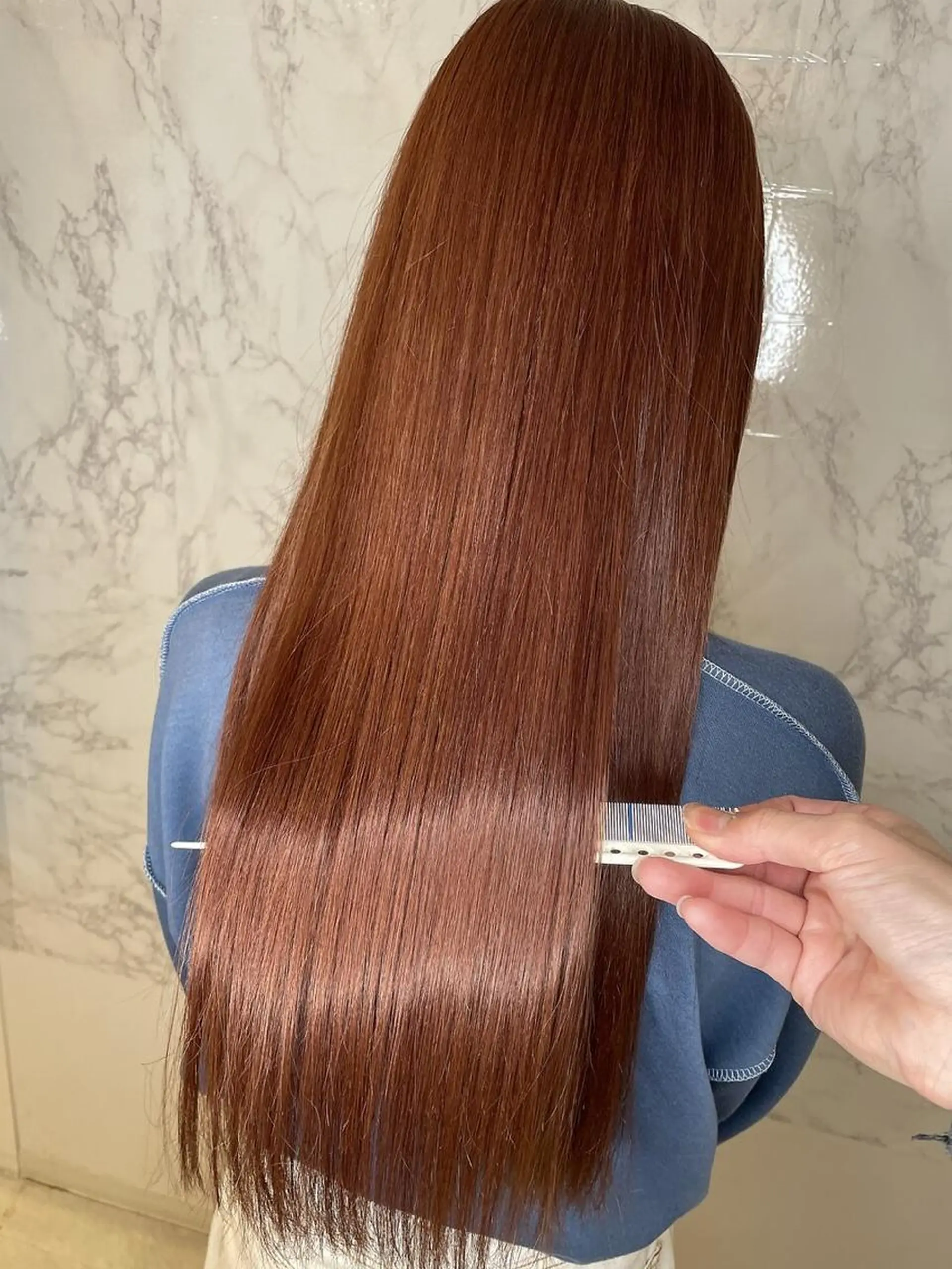 ロング カラー 髪質改善・縮毛矯正 濱　泰賀のヘアスタイル