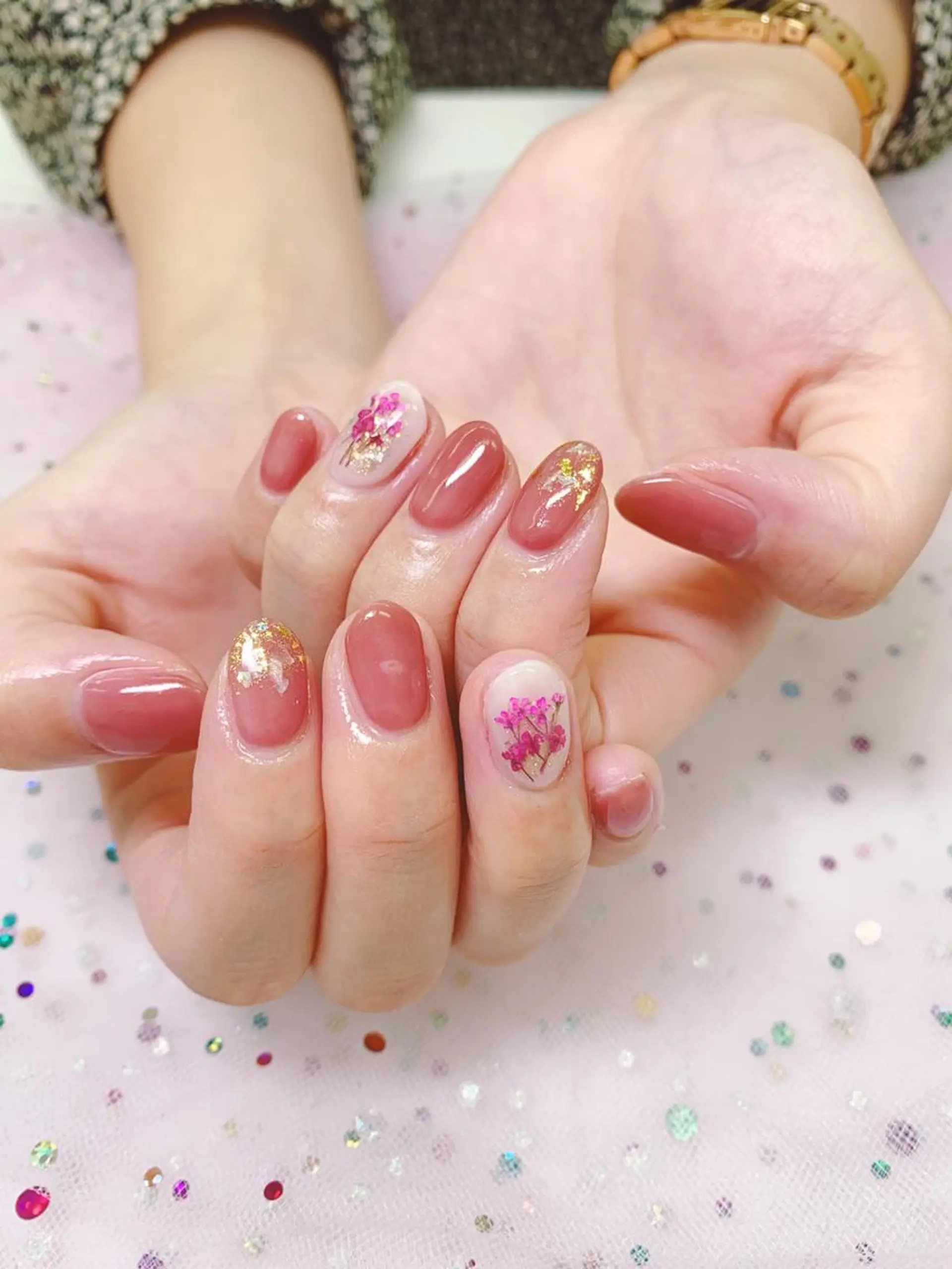 ネイル ハンドネイル ハンドケア 🦋ネイルサロン ブラン🌈ゆりのネイルデザイン