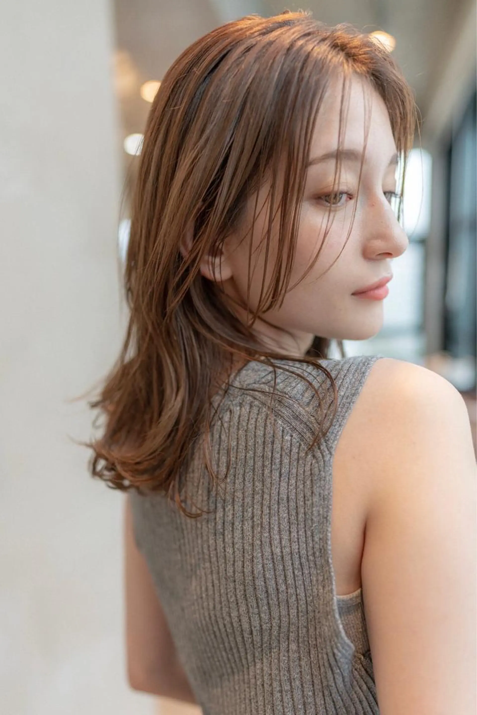 ミディアム カラー 韓国ヘア 店長NEGIのヘアスタイル