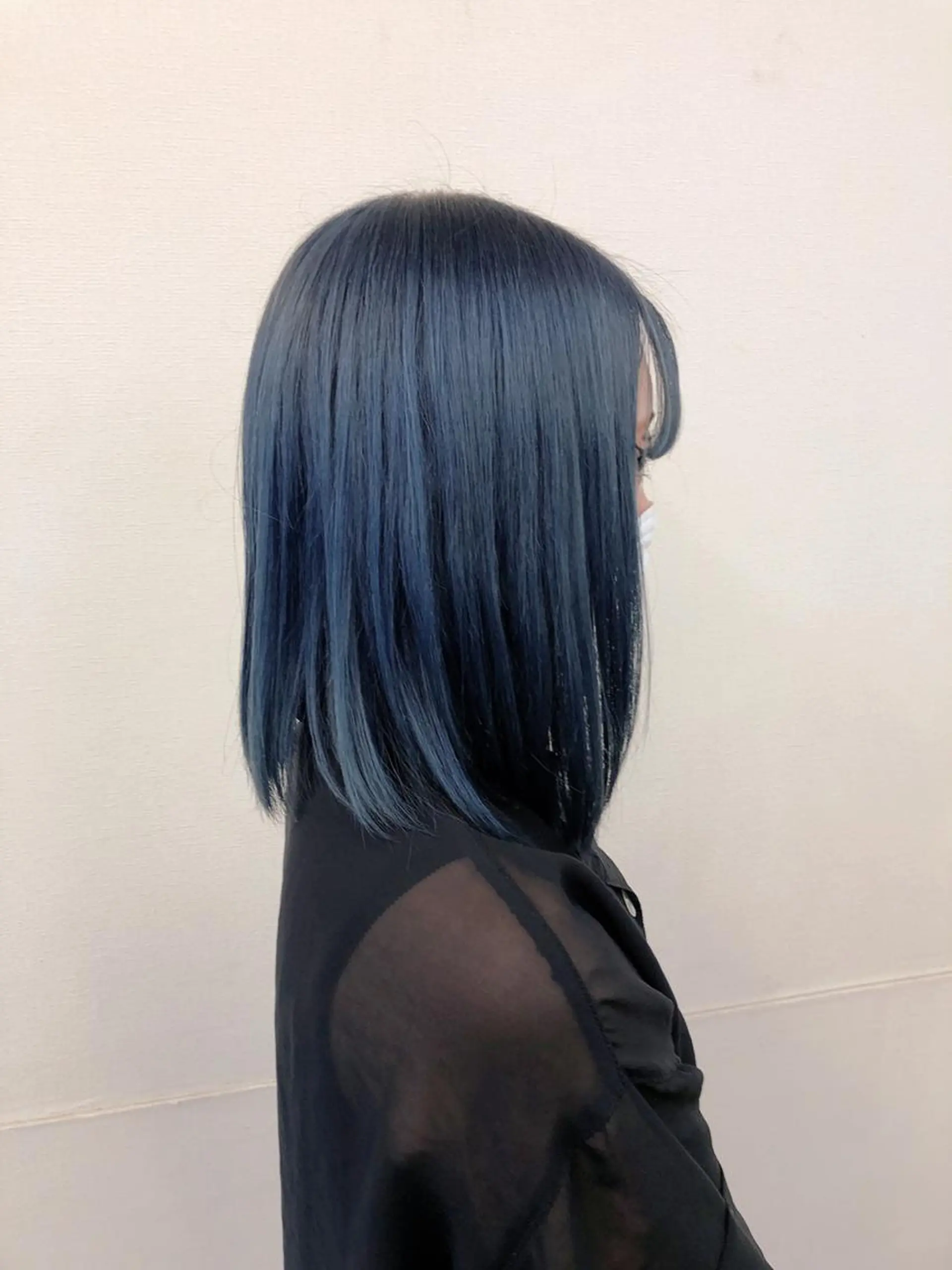 ミディアム カラー ブリーチ ブルーカラー IN∞hair/ インヘアー/下伊福店のヘアスタイル