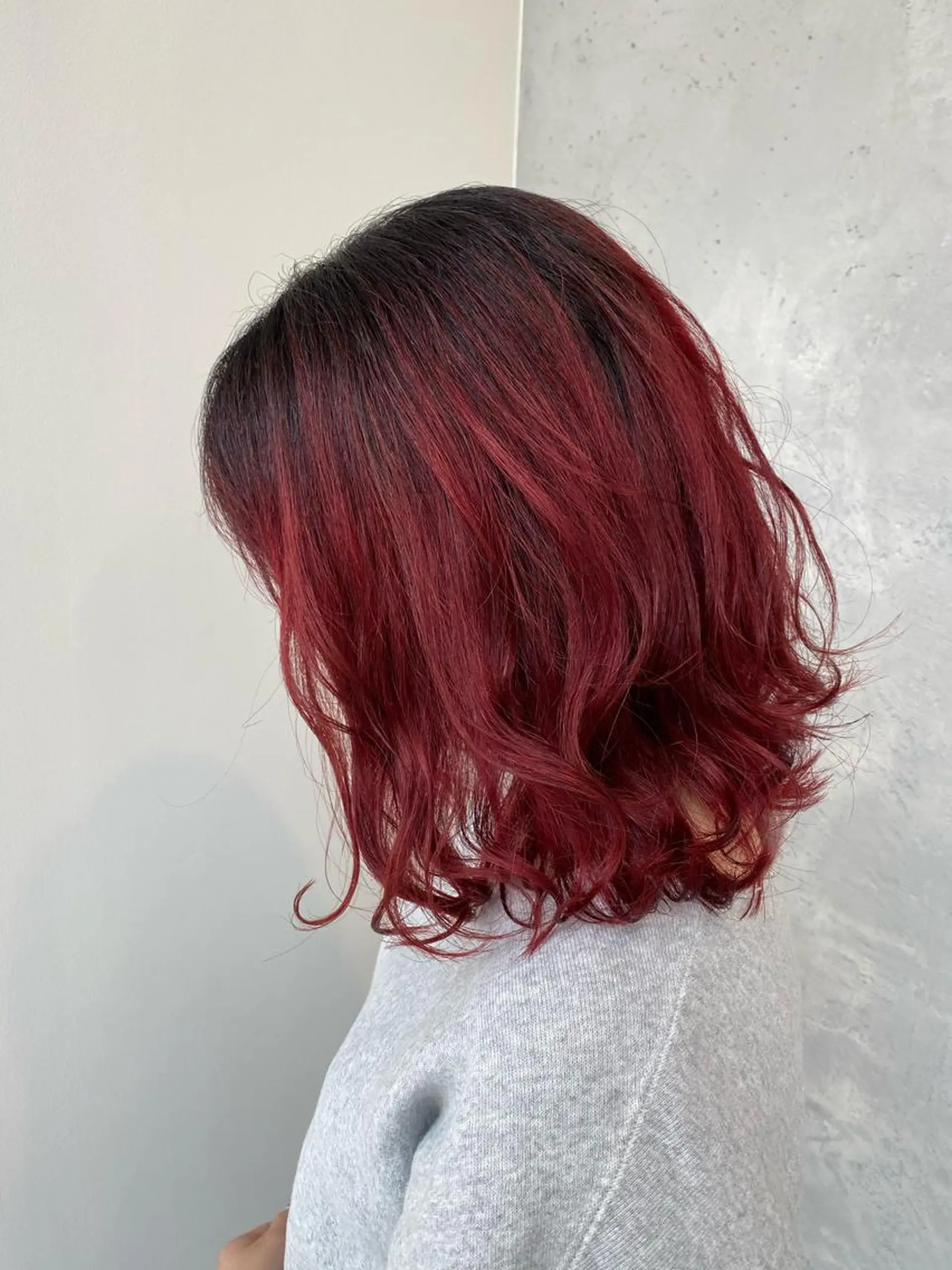 ミディアム カラー ヘアアレンジ 【艶髪×韓国風】 毛流れ職人 RYOのヘアスタイル