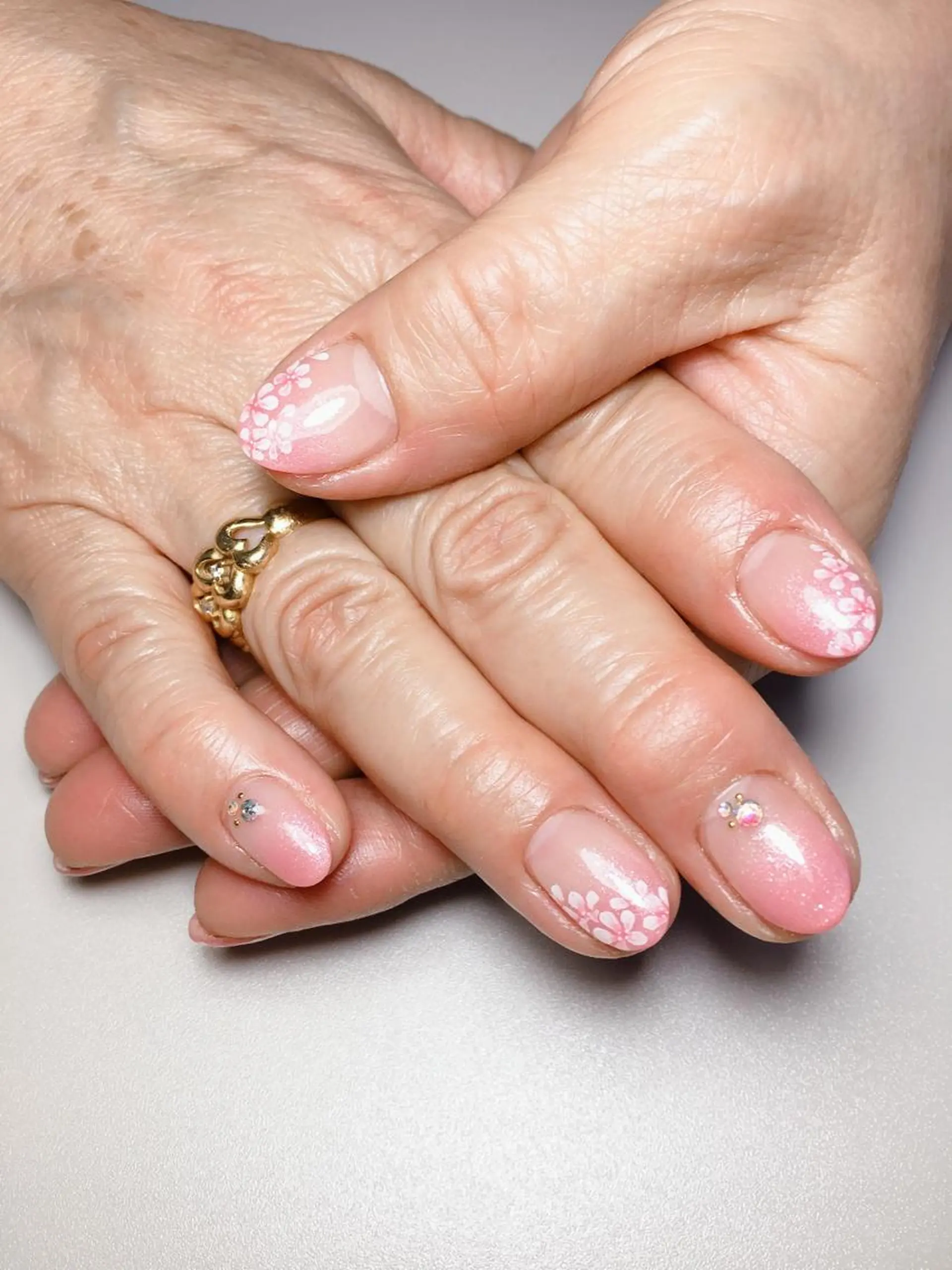 ネイル アートネイル 桜ネイル ハンドネイル kipinail 川﨑えりかのネイルデザイン