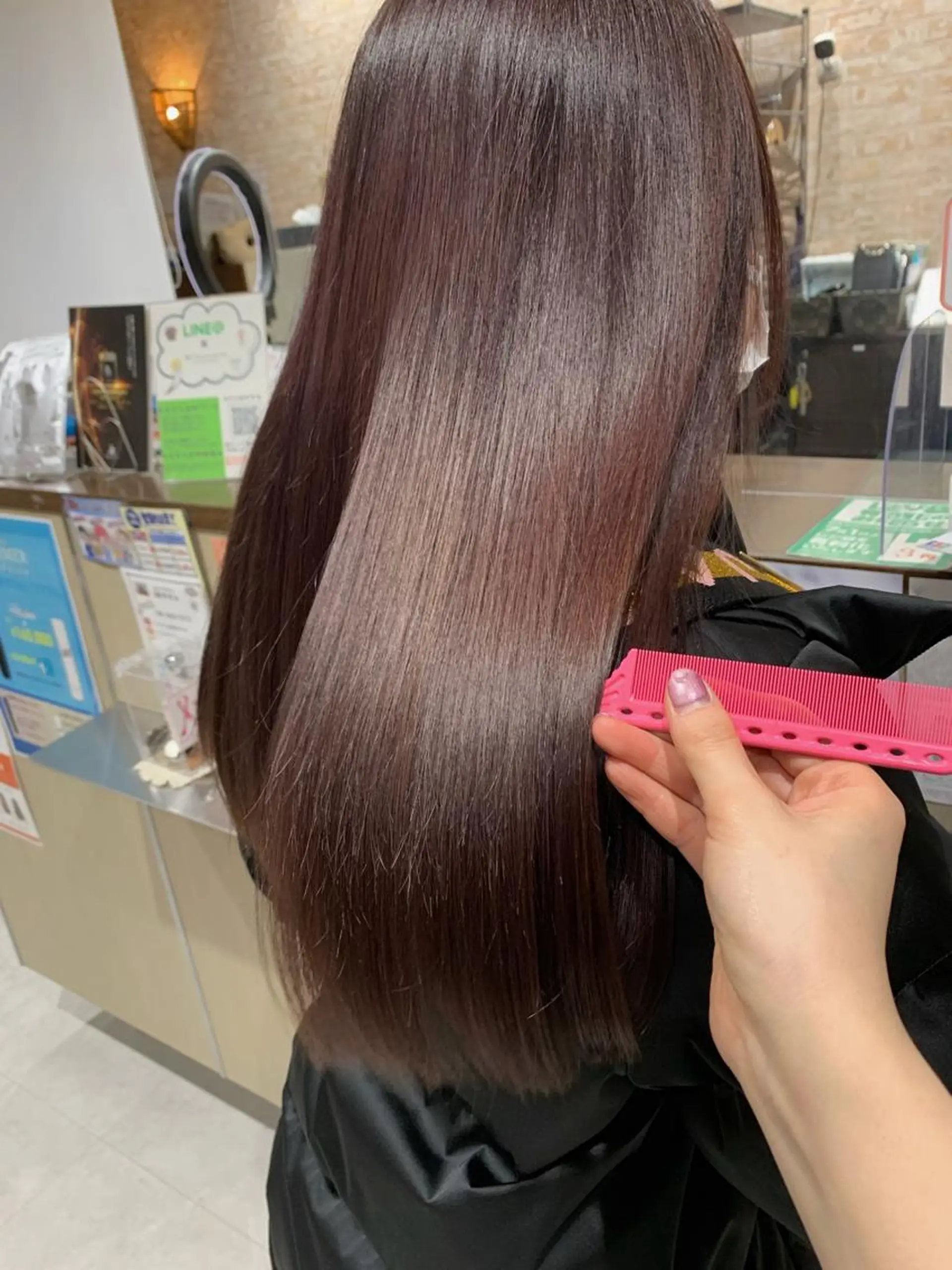 ロング カラー 縮毛矯正 トリートメント 近藤千翔🩵 髪質改善Periodのエステ・リラクイメージ