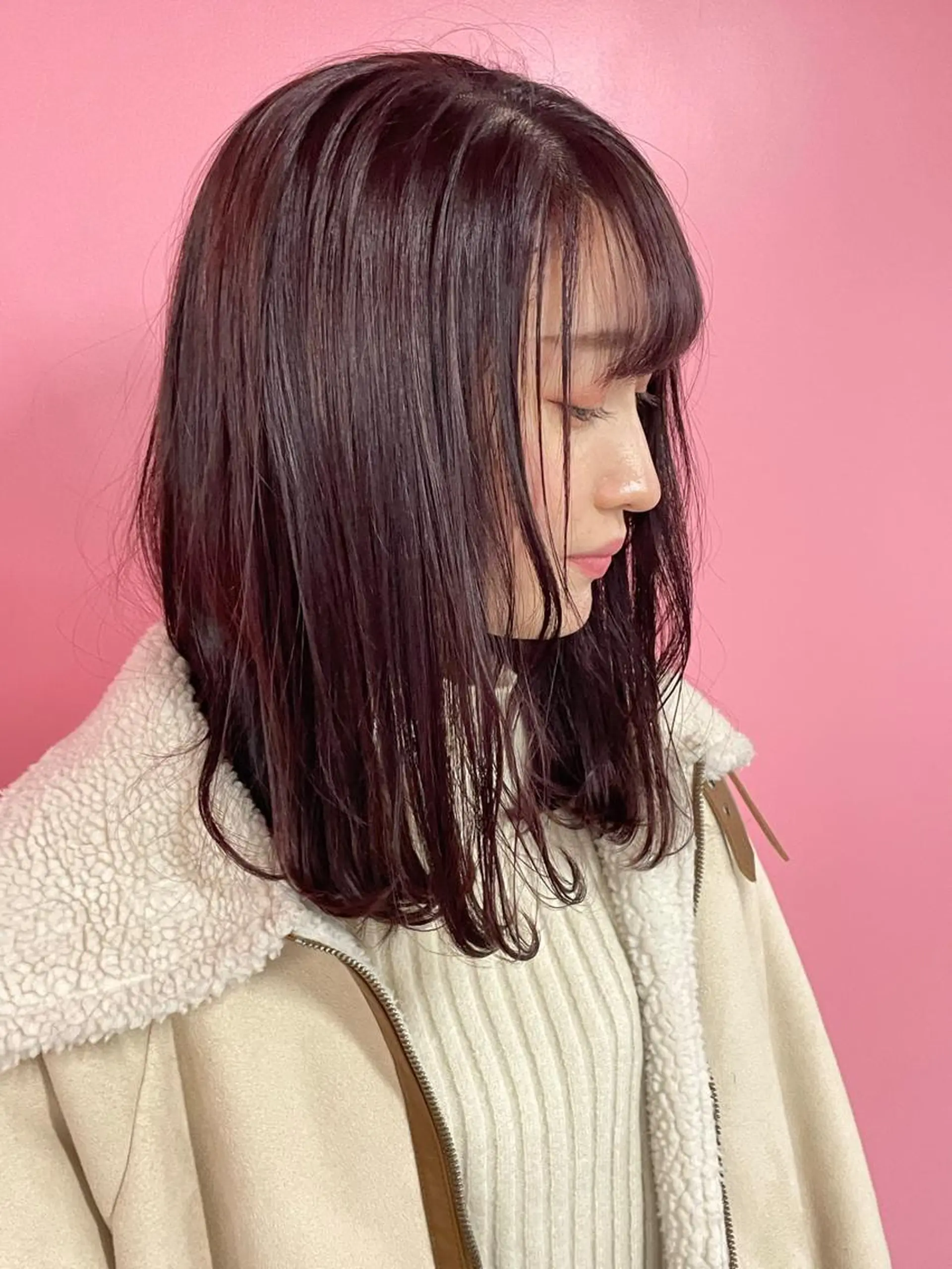 ミディアム 福原 亜祐美のヘアスタイル