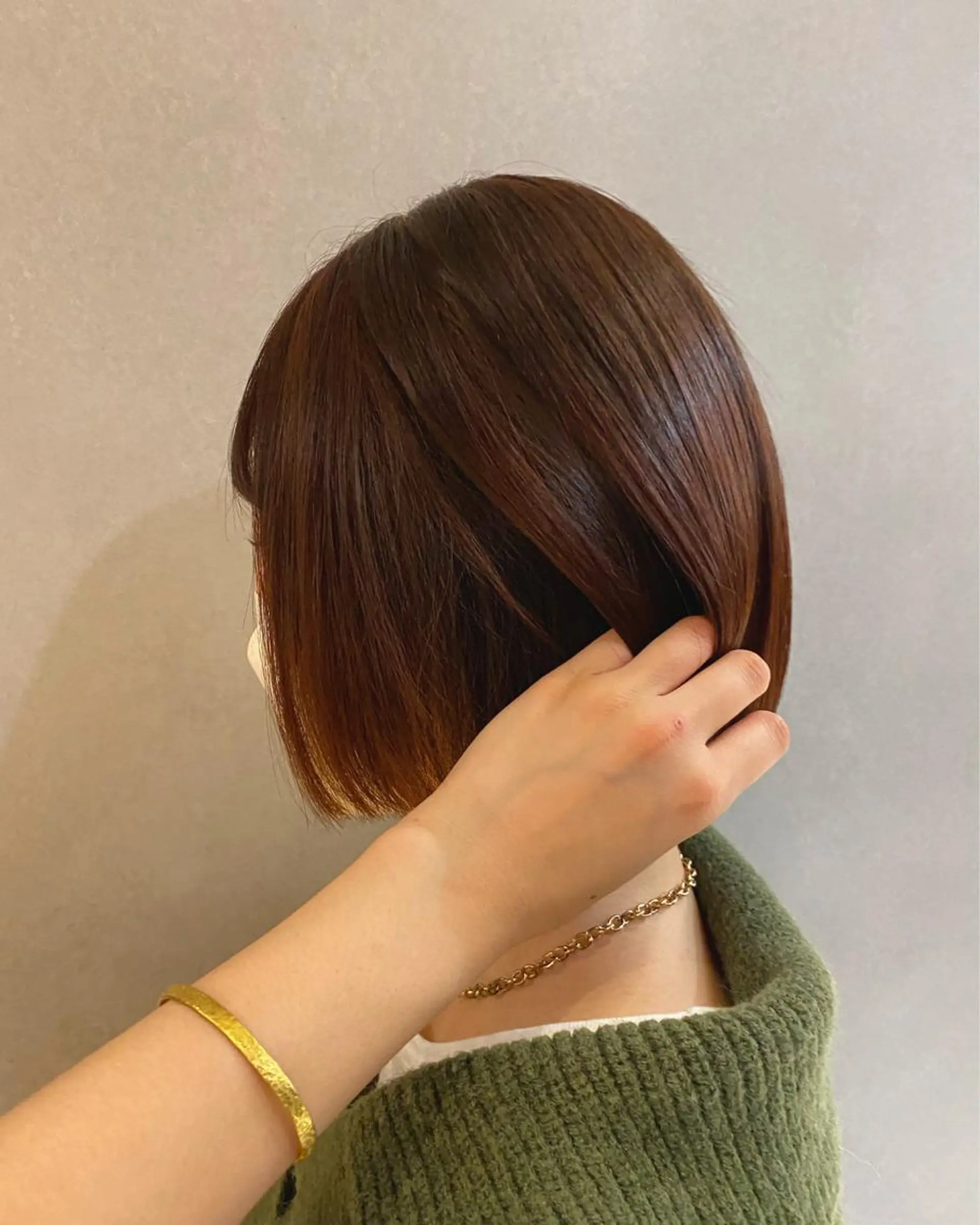 ミディアム カラー レイヤーボブ/ 艶カラー/サナ🌼のヘアスタイル