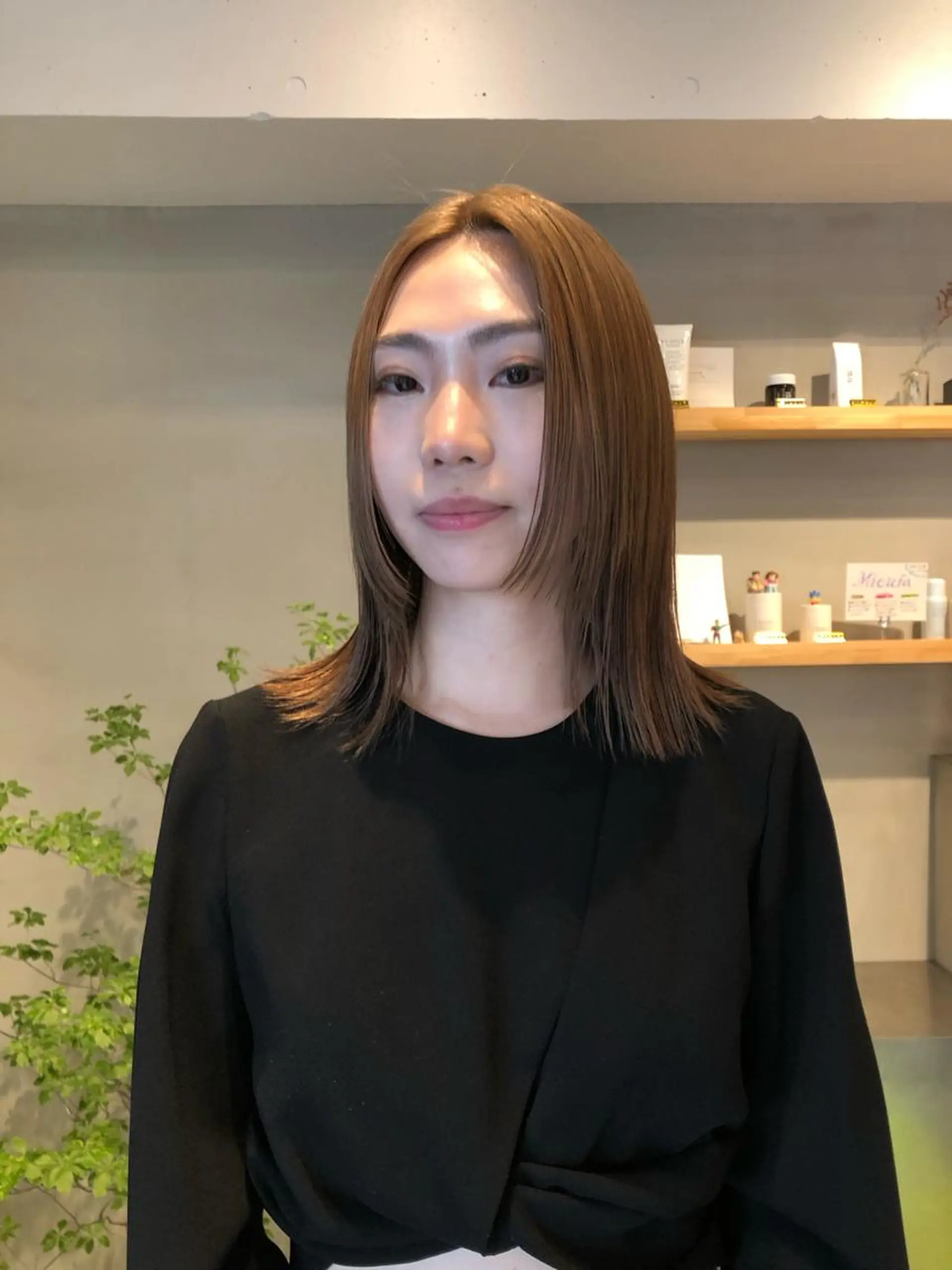 セミロング ヘアカラー ラフパーマ/ボブ/ 似合わせヘア/ショウのヘアスタイル